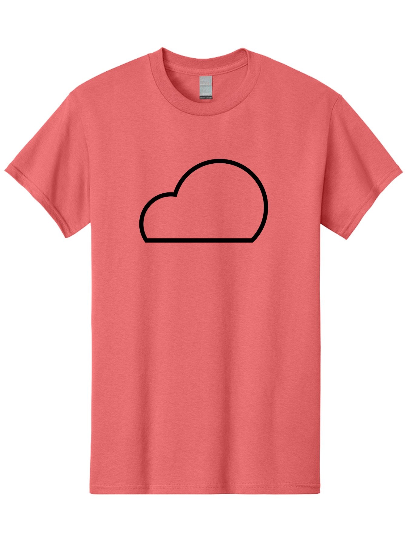 Cloud-1 Men'S Graphic Tee, 100% Cotton, Comfortable Casual Summer Wear, Machine Washable, Cloud Shape, Minimalist Design, Simple Graphics, Outline Style, Modern Icon, Weather Symbol, Abstract Shape -  Aaa177