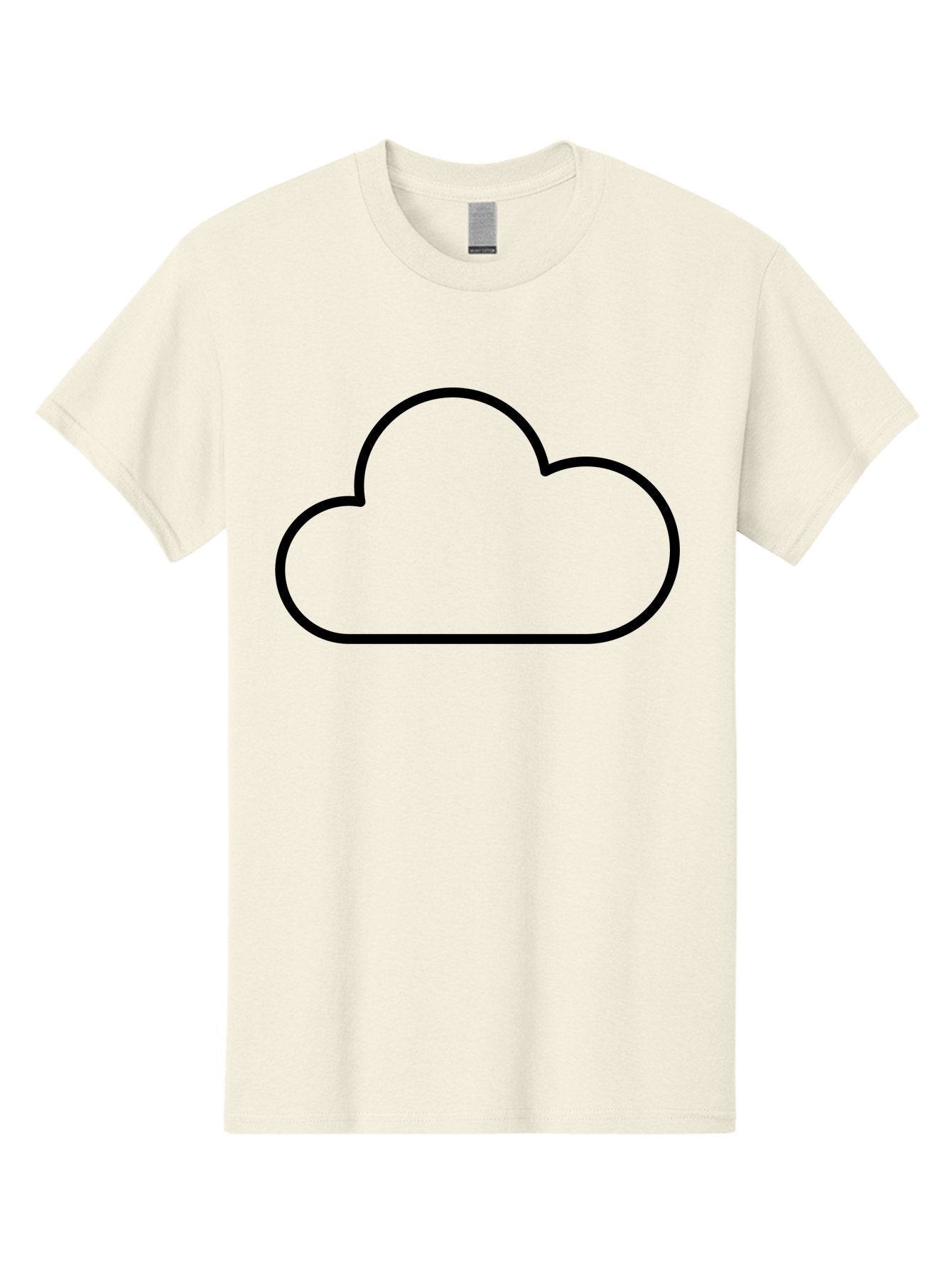 Cloud-2 Men'S Graphic Tee, 100% Cotton, Comfortable Casual Summer Wear, Machine Washable, Simple Cloud Icon, Cloud Computing, Digital Storage, Minimalist Design, Black Outline, Cloud Technology -  Aaa178 7