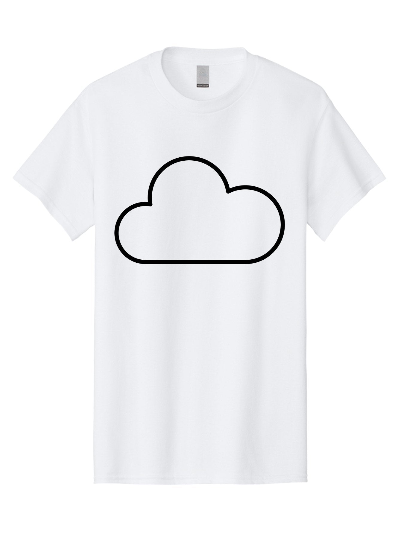 Cloud-2 Men'S Graphic Tee, 100% Cotton, Comfortable Casual Summer Wear, Machine Washable, Simple Cloud Icon, Cloud Computing, Digital Storage, Minimalist Design, Black Outline, Cloud Technology -  Aaa178 17