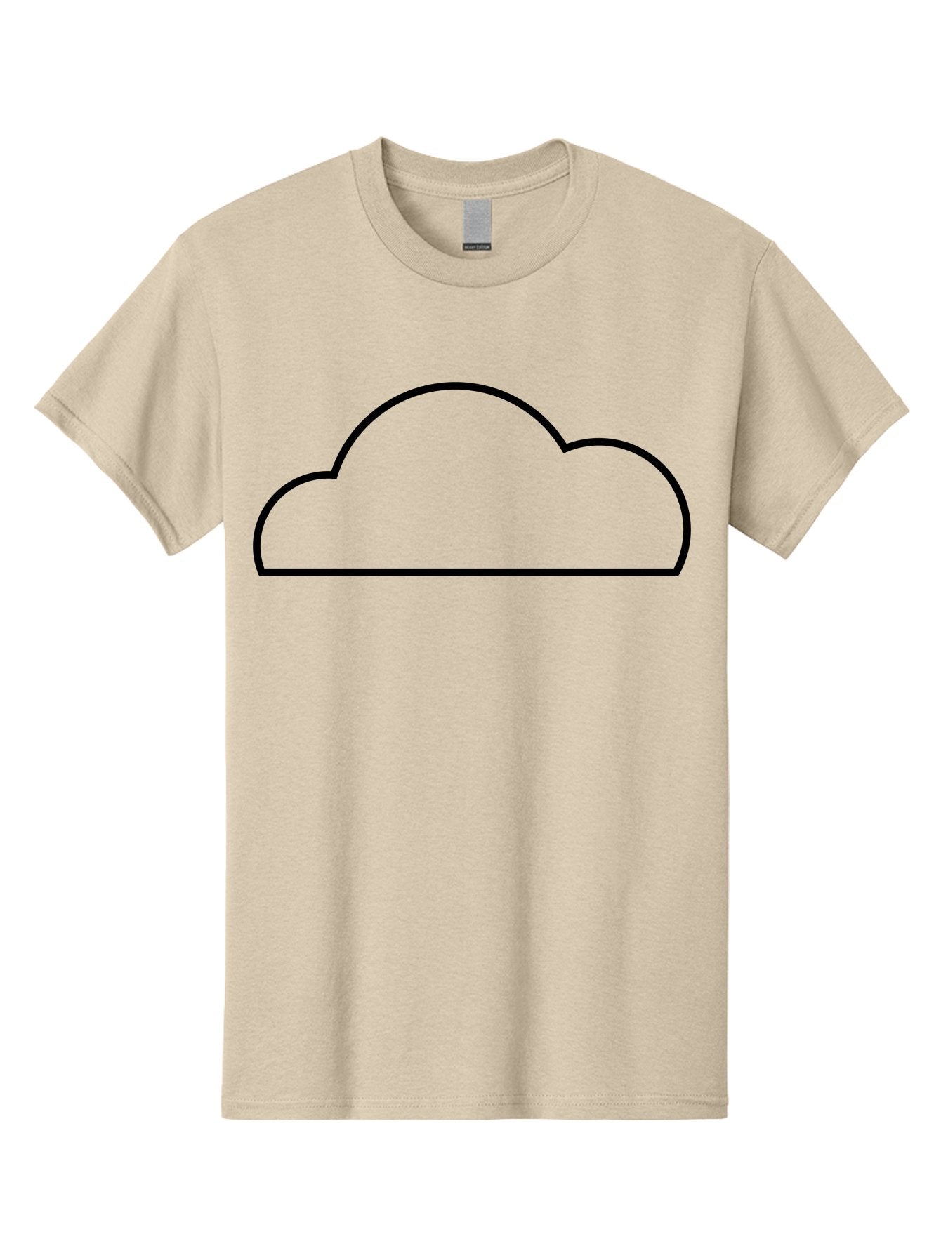 Cloud Men'S Graphic Tee, 100% Cotton, Comfortable Casual Summer Wear, Machine Washable, Cloud Icon, Simple Design, Minimalist Art, Black Outline, Cloud Computing, Abstract Shape, Modern Graphics -  Aaa179 5