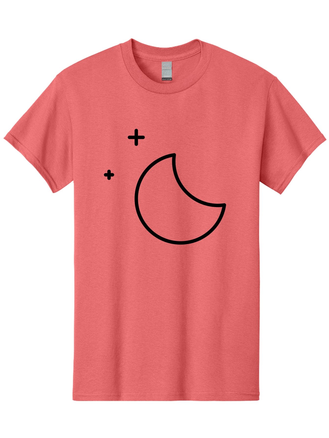 Crescent-Moon-And-Plus-Signs Men'S Graphic Tee, 100% Cotton, Comfortable Casual Summer Wear, Machine Washable, Crescent Moon Shape, Plus Signs, Minimalist Design, Simple Graphics, Lunar Symbol, Celestial Body, Moon Phase, Astrology, -  Aaa180 11