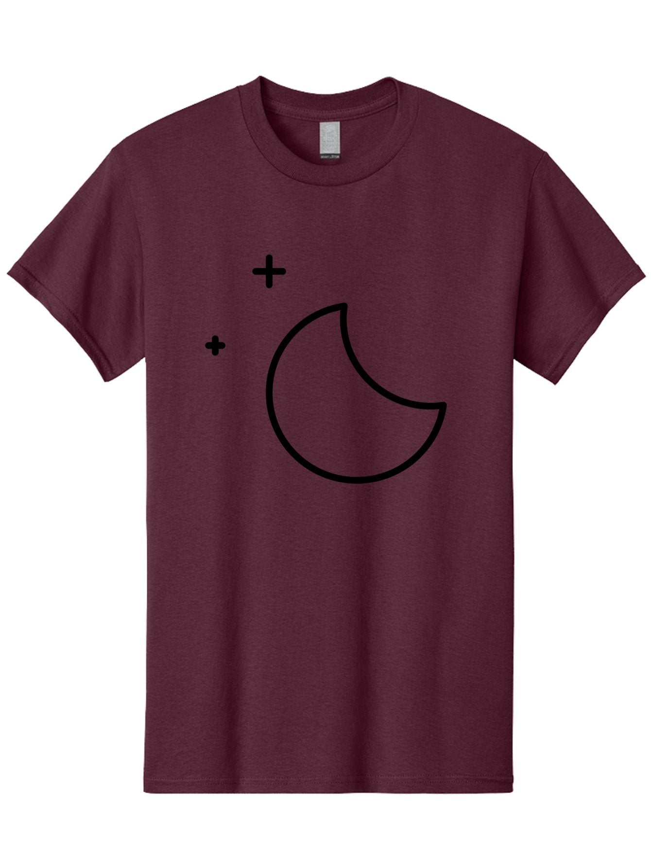 Crescent-Moon-And-Plus-Signs Men'S Graphic Tee, 100% Cotton, Comfortable Casual Summer Wear, Machine Washable, Crescent Moon Shape, Plus Signs, Minimalist Design, Simple Graphics, Lunar Symbol, Celestial Body, Moon Phase, Astrology, -  Aaa180 29