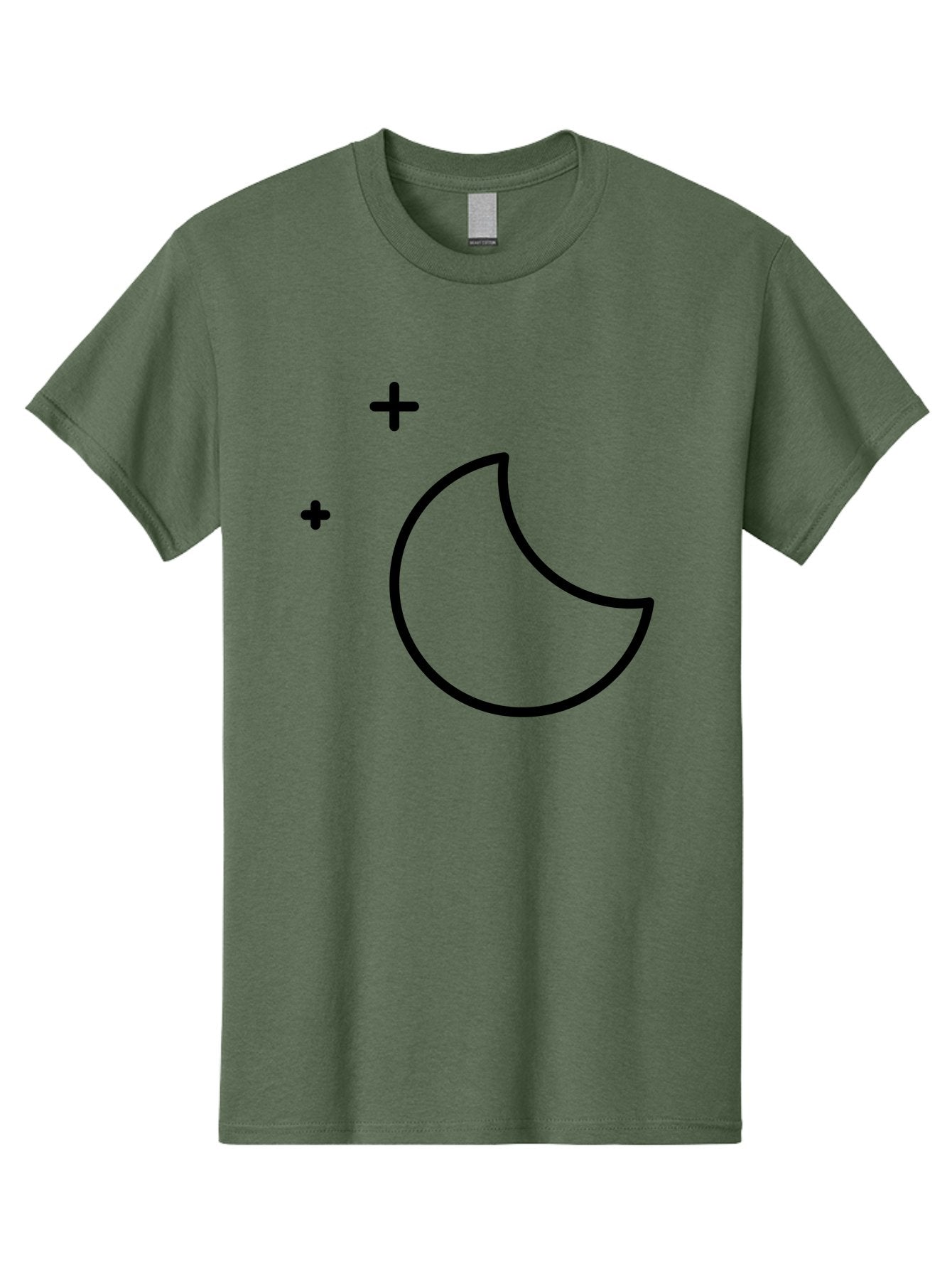 Crescent-Moon-And-Plus-Signs Men'S Graphic Tee, 100% Cotton, Comfortable Casual Summer Wear, Machine Washable, Crescent Moon Shape, Plus Signs, Minimalist Design, Simple Graphics, Lunar Symbol, Celestial Body, Moon Phase, Astrology, -  Aaa180 27