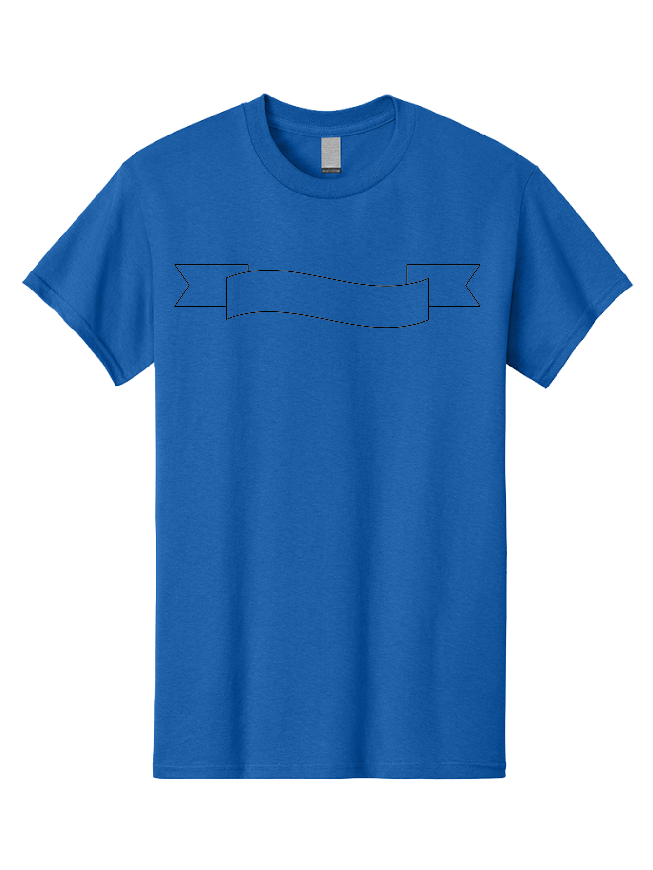 Ribbon-Banner-1 Men'S Graphic Tee, 100% Cotton, Comfortable Casual Summer Wear, Machine Washable, Ribbon Banner, Banner Design, Blank Banner, Banner Template, Graphic Design, Decorative Ribbon, Wavy Banner, Minimalist Design -  Aaa201 3