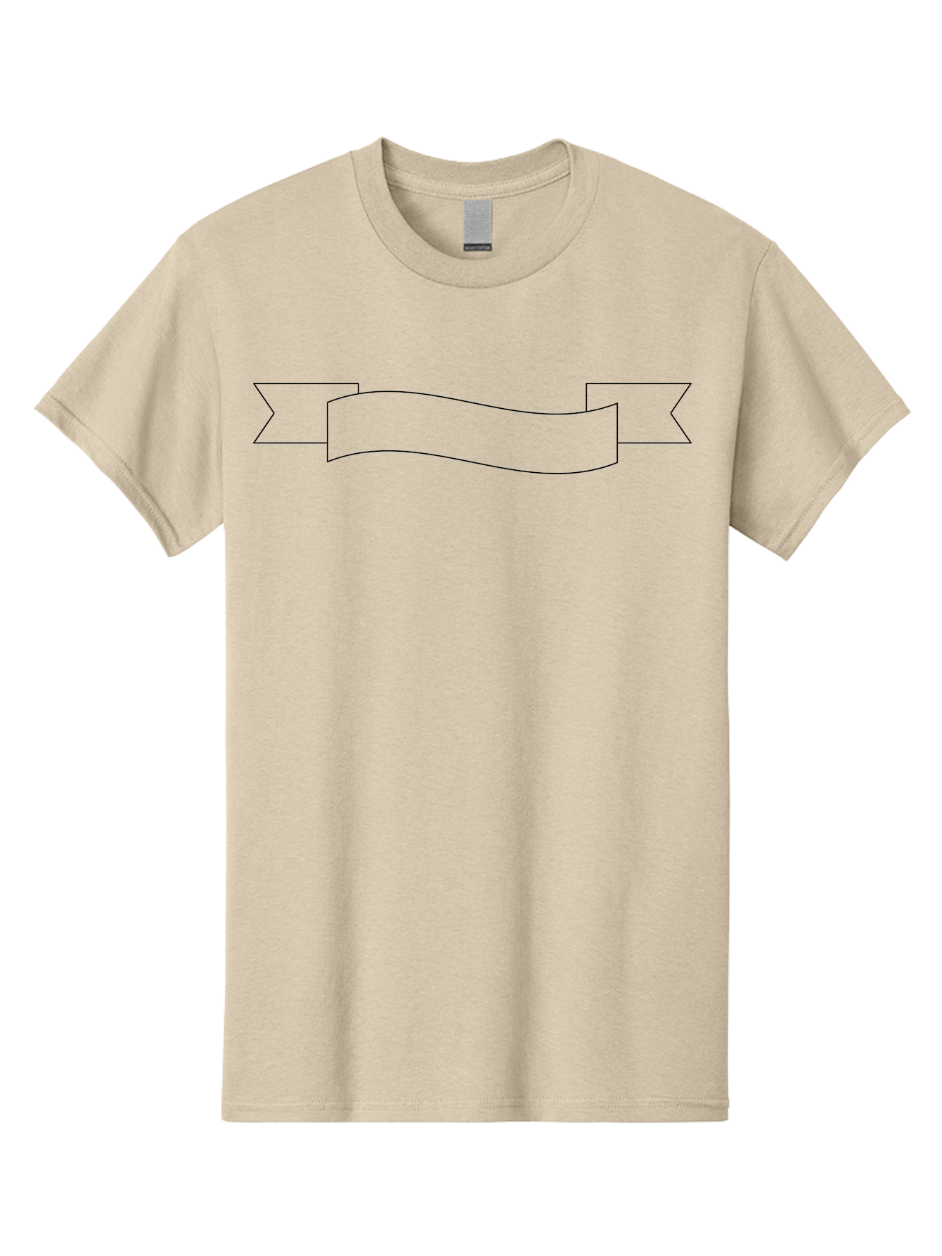 Ribbon-Banner-1 Men'S Graphic Tee, 100% Cotton, Comfortable Casual Summer Wear, Machine Washable, Ribbon Banner, Banner Design, Blank Banner, Banner Template, Graphic Design, Decorative Ribbon, Wavy Banner, Minimalist Design -  Aaa201 21