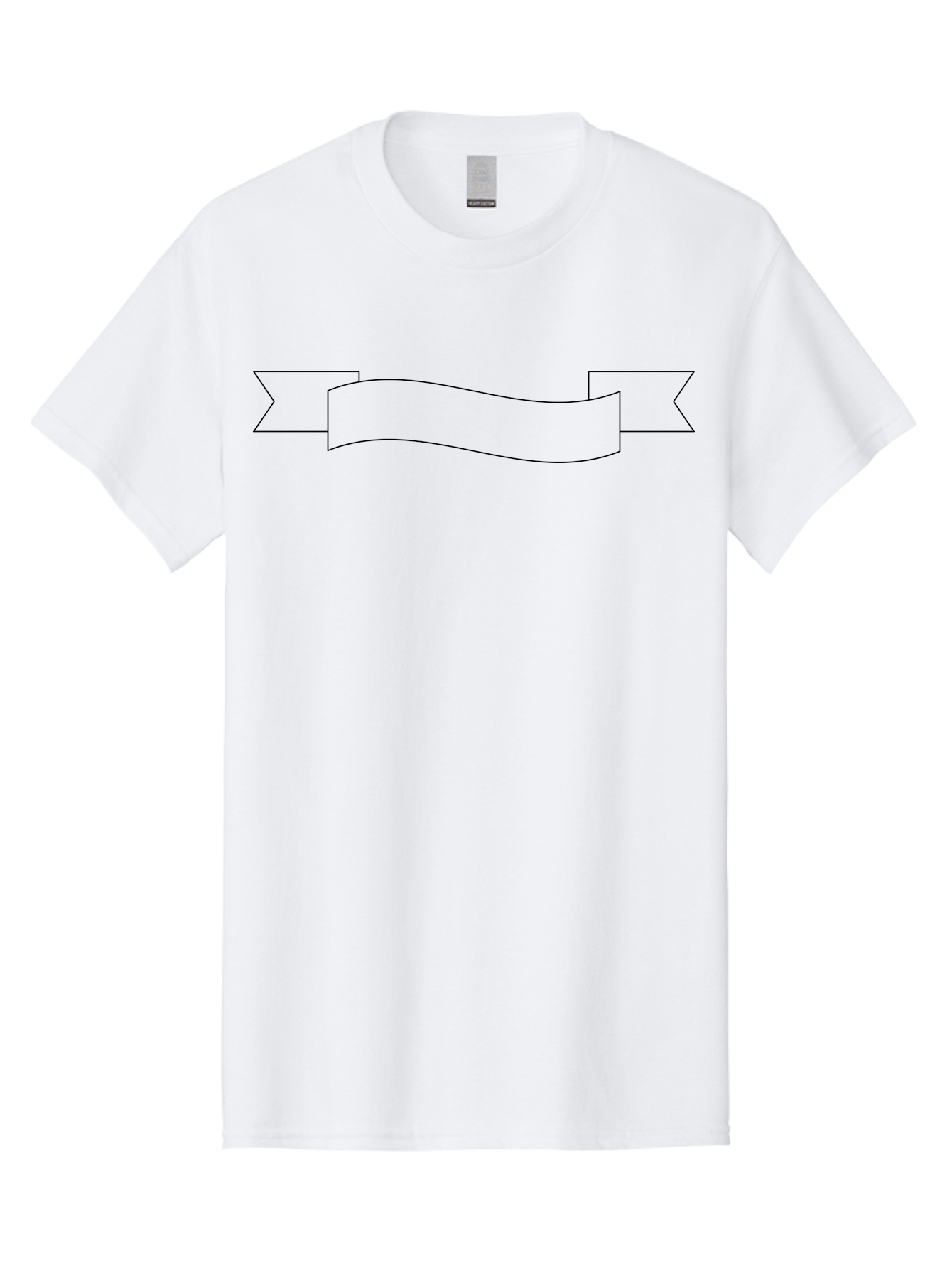 Ribbon-Banner-1 Men'S Graphic Tee, 100% Cotton, Comfortable Casual Summer Wear, Machine Washable, Ribbon Banner, Banner Design, Blank Banner, Banner Template, Graphic Design, Decorative Ribbon, Wavy Banner, Minimalist Design -  Aaa201 5