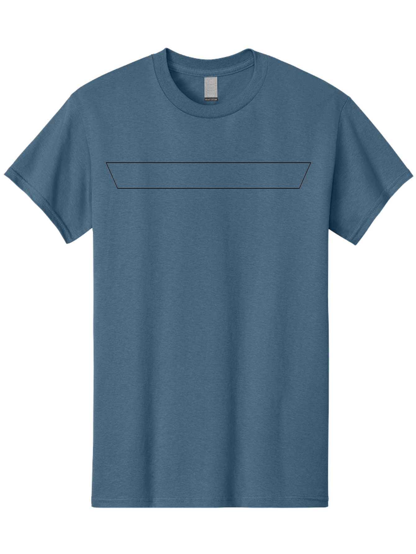Simple-Trapezoid Men'S Graphic Tee, 100% Cotton, Comfortable Casual Summer Wear, Machine Washable, Simple Line Drawing, Minimalist Design, Geometric Shape, Trough Outline, Black Outline -  Aaa205