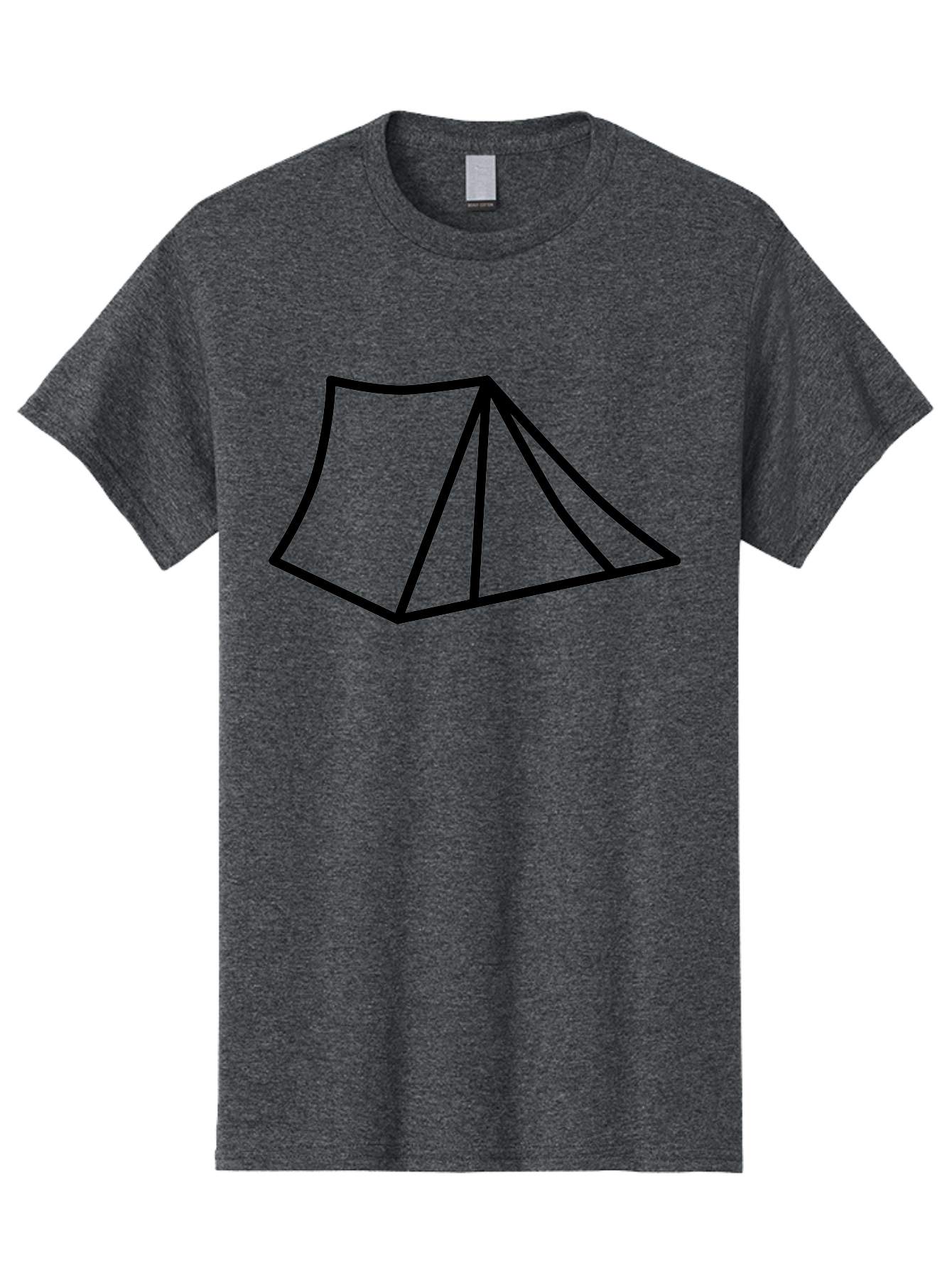 Tent-1 Men'S Graphic Tee, 100% Cotton, Comfortable Casual Summer Wear, Machine Washable, Camping Icon, Simple Tent, Minimalist Design, Black Outline, Outdoor Adventure, Tent Illustration, Camping Symbol, Wilderness Getaway -  Aaa211 27