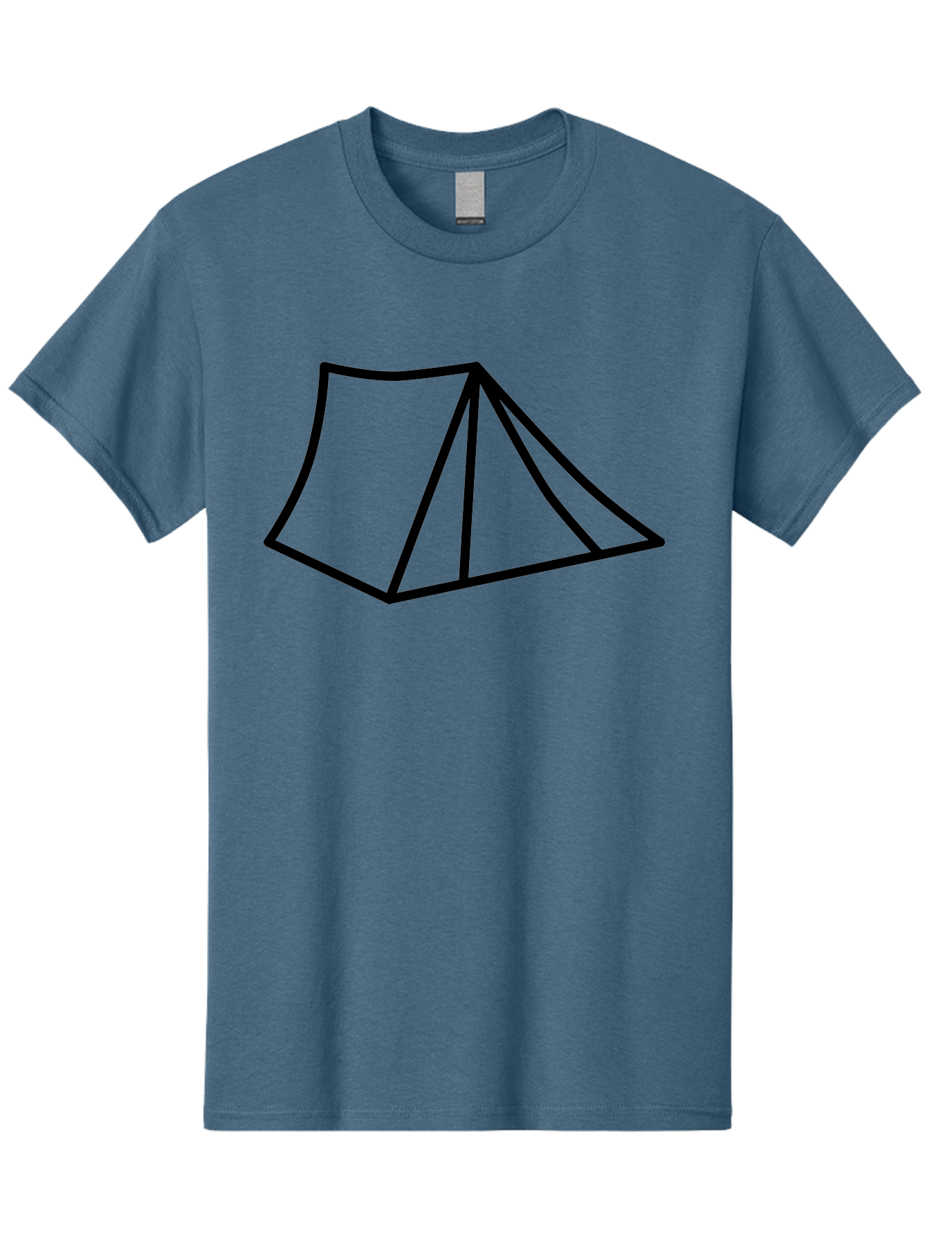 Tent-1 Men'S Graphic Tee, 100% Cotton, Comfortable Casual Summer Wear, Machine Washable, Camping Icon, Simple Tent, Minimalist Design, Black Outline, Outdoor Adventure, Tent Illustration, Camping Symbol, Wilderness Getaway -  Aaa211 9