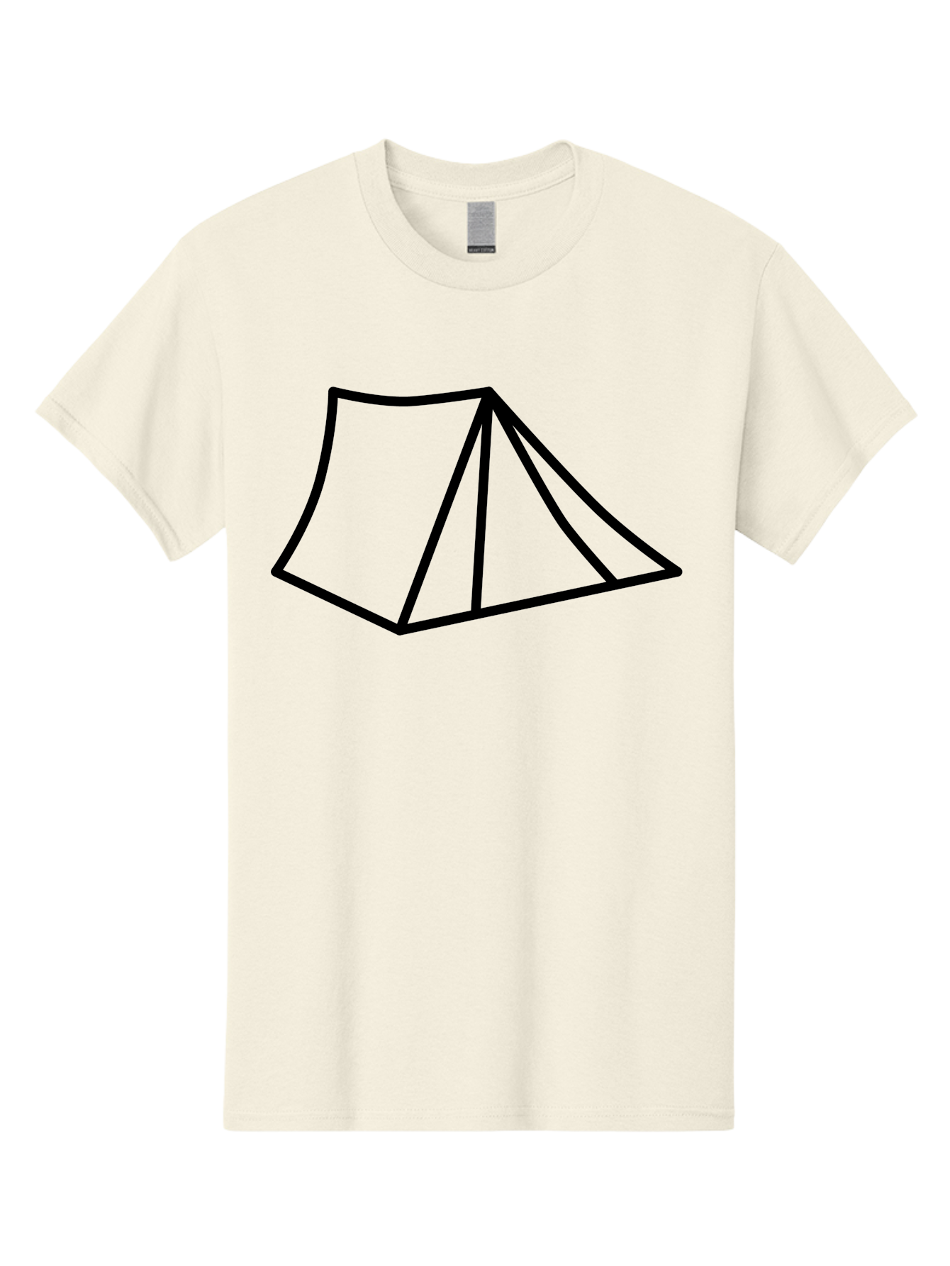 Tent-1 Men'S Graphic Tee, 100% Cotton, Comfortable Casual Summer Wear, Machine Washable, Camping Icon, Simple Tent, Minimalist Design, Black Outline, Outdoor Adventure, Tent Illustration, Camping Symbol, Wilderness Getaway -  Aaa211 17
