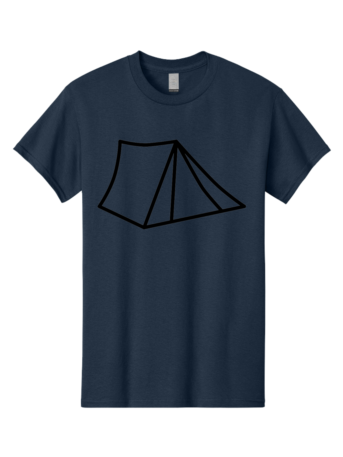 Tent-1 Men'S Graphic Tee, 100% Cotton, Comfortable Casual Summer Wear, Machine Washable, Camping Icon, Simple Tent, Minimalist Design, Black Outline, Outdoor Adventure, Tent Illustration, Camping Symbol, Wilderness Getaway -  Aaa211 3