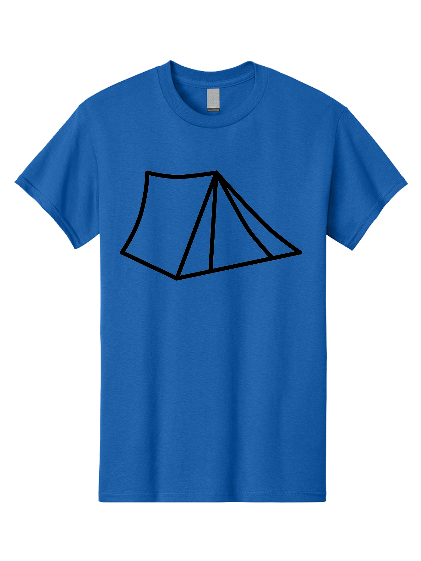 Tent-1 Men'S Graphic Tee, 100% Cotton, Comfortable Casual Summer Wear, Machine Washable, Camping Icon, Simple Tent, Minimalist Design, Black Outline, Outdoor Adventure, Tent Illustration, Camping Symbol, Wilderness Getaway -  Aaa211 11