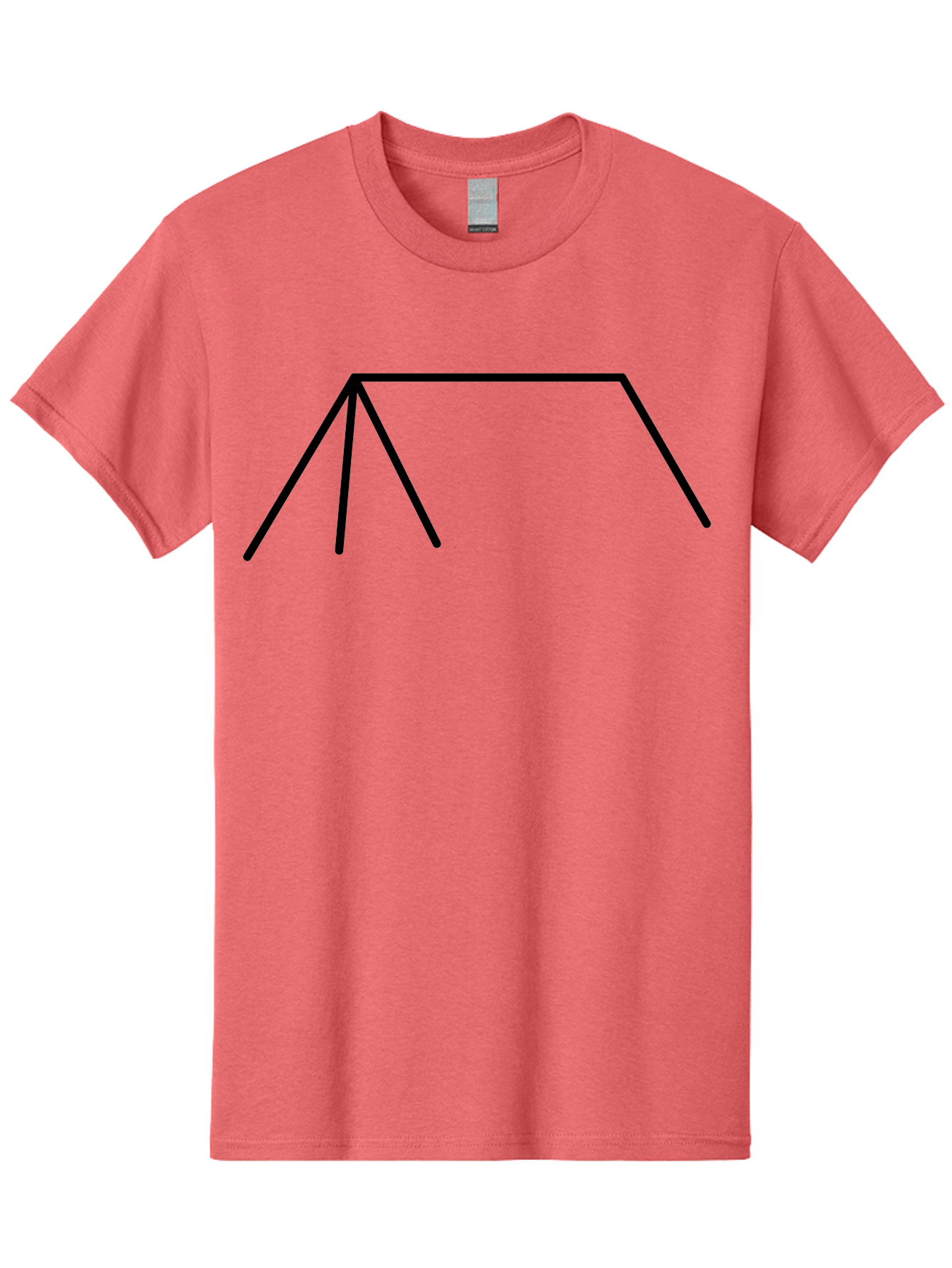 Tent-Icon Men'S Graphic Tee, 100% Cotton, Comfortable Casual Summer Wear, Machine Washable, Simple House Outline, Minimalist Design, Black Lines, Geometric Shapes, Modern Architecture, House Icon, Simple Home -  Aaa216 5