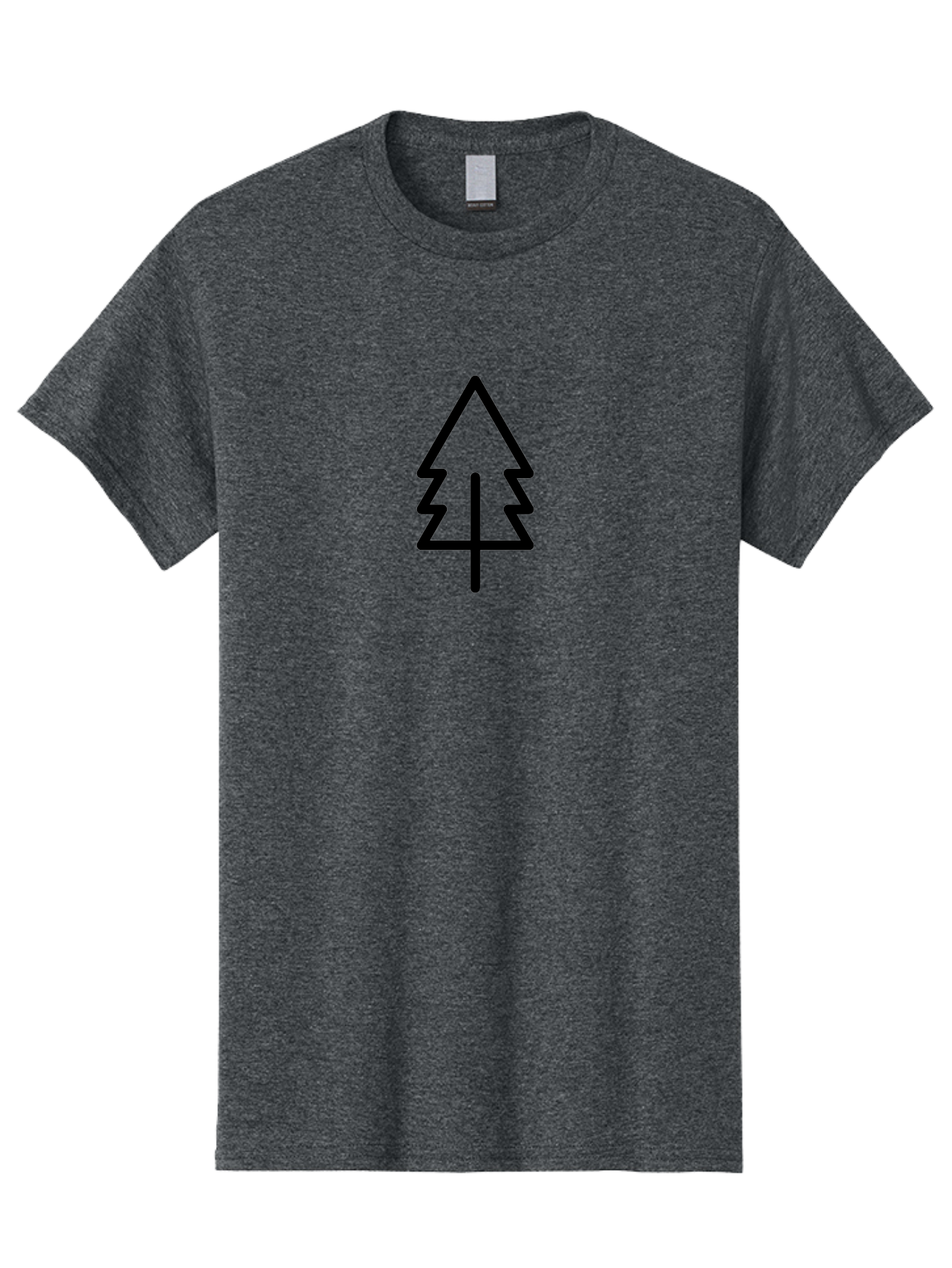 Tree-Logo-1 Men'S Graphic Tee, 100% Cotton, Comfortable Casual Summer Wear, Machine Washable, Tree Icon, Minimalist Design, Simple Tree, Forest Symbol, Eco Friendly Logo, Nature Graphic, Environmental Symbol, Simple Illustration -  Aaa221