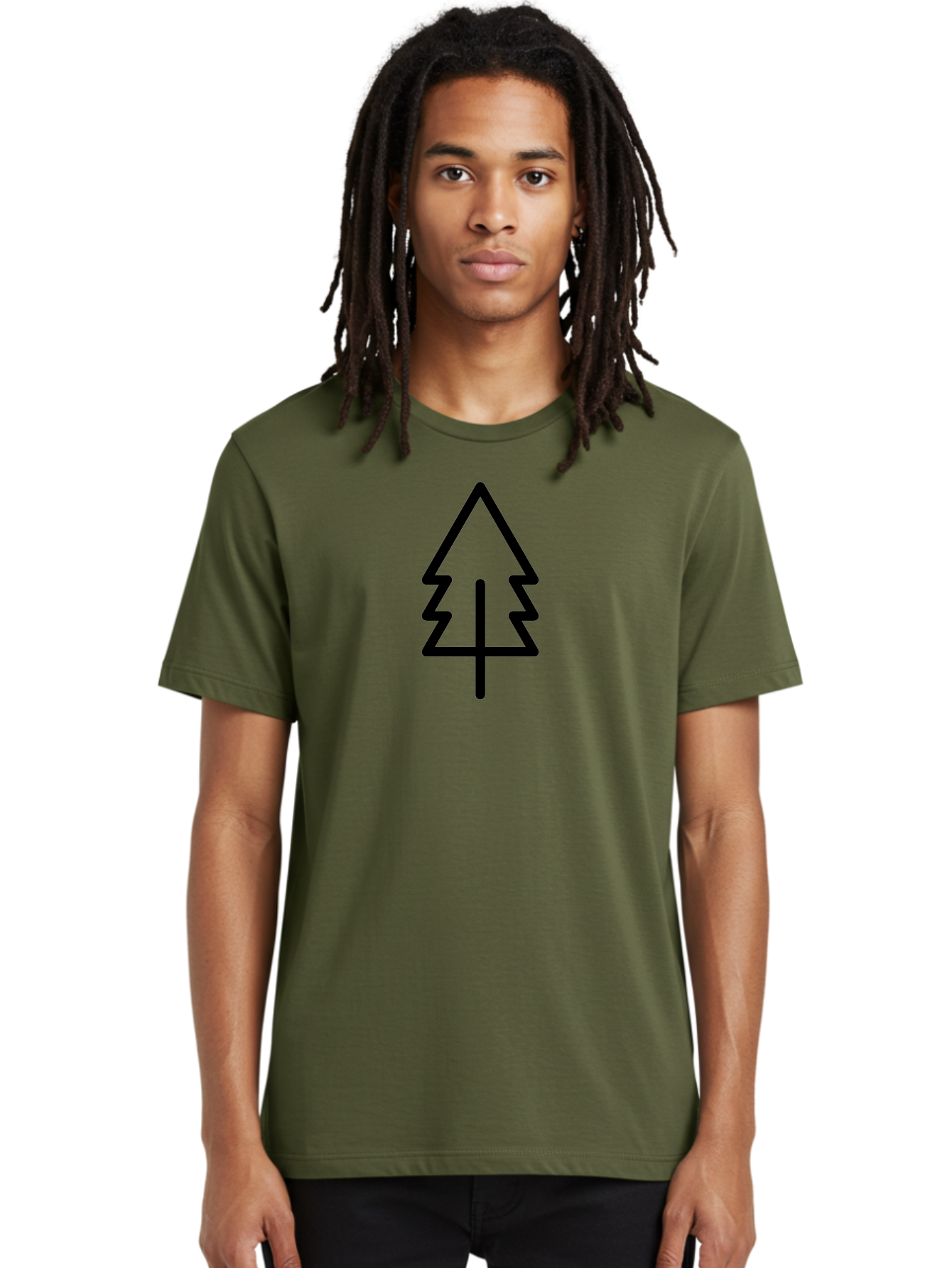 Tree-Logo-1 Men'S Graphic Tee, 100% Cotton, Comfortable Casual Summer Wear, Machine Washable, Tree Icon, Minimalist Design, Simple Tree, Forest Symbol, Eco Friendly Logo, Nature Graphic, Environmental Symbol, Simple Illustration -  Aaa221 30