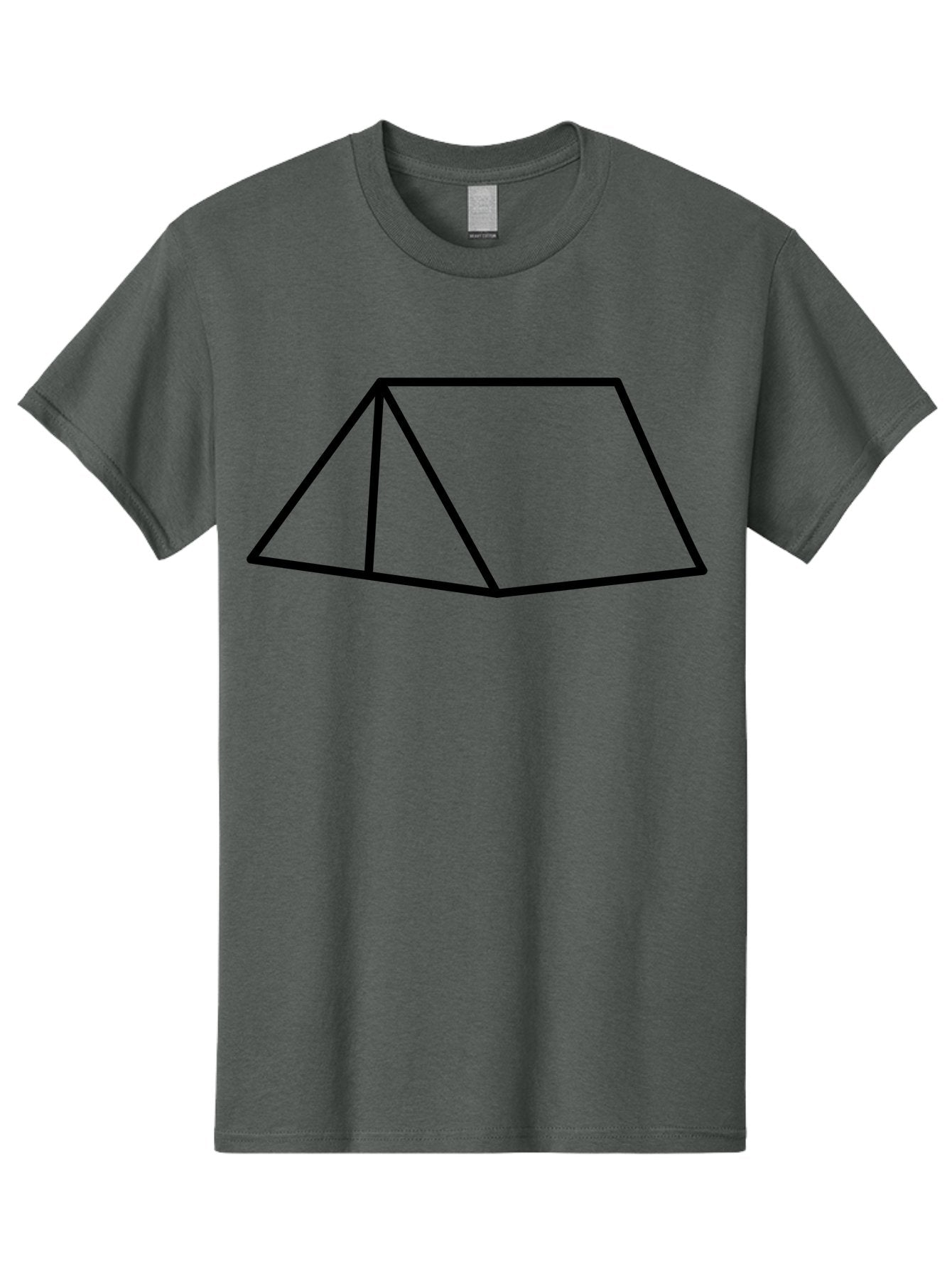 Triangular-Prism Men'S Graphic Tee, 100% Cotton, Comfortable Casual Summer Wear, Machine Washable, Geometric Shape, 3D Figure, Triangular Prism, Simple Design, Black Outline, Minimalist Art, Mathematical Concept, Educational Graphic -  Aaa226 11