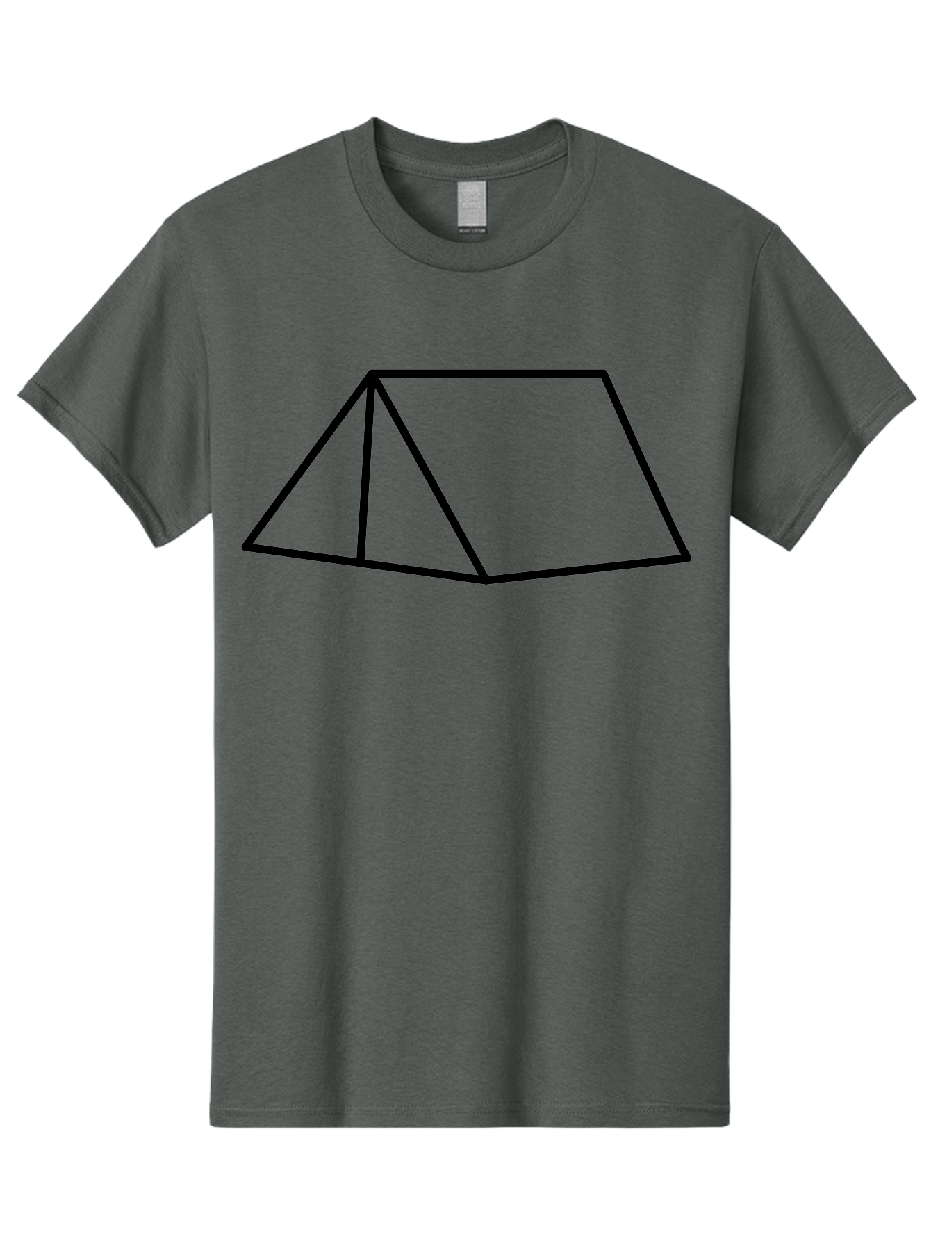 Triangular-Prism Men'S Graphic Tee, 100% Cotton, Comfortable Casual Summer Wear, Machine Washable, Geometric Shape, 3D Figure, Triangular Prism, Simple Design, Black Outline, Minimalist Art, Mathematical Concept, Educational Graphic -  Aaa226 21