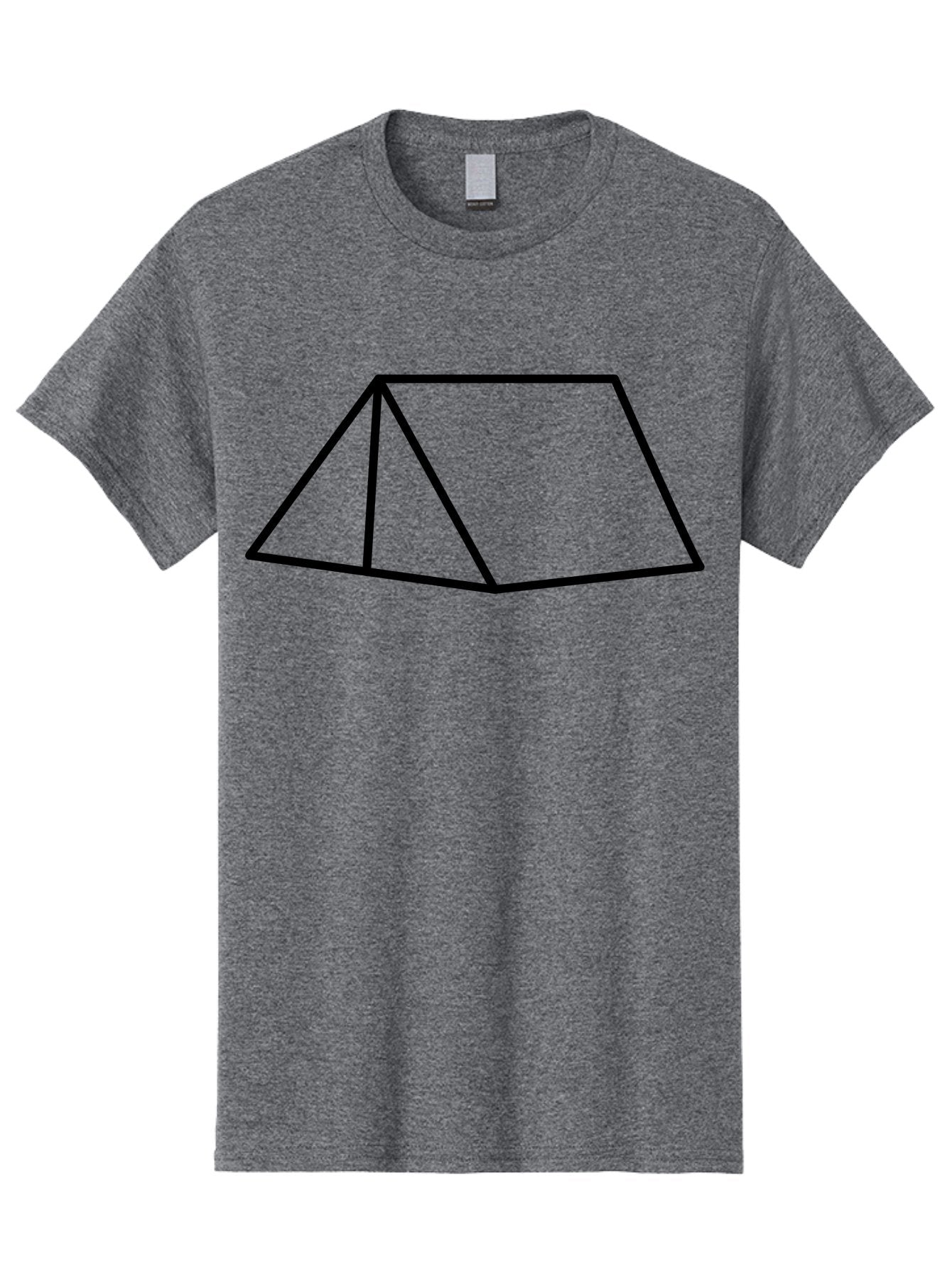 Triangular-Prism Men'S Graphic Tee, 100% Cotton, Comfortable Casual Summer Wear, Machine Washable, Geometric Shape, 3D Figure, Triangular Prism, Simple Design, Black Outline, Minimalist Art, Mathematical Concept, Educational Graphic -  Aaa226 15