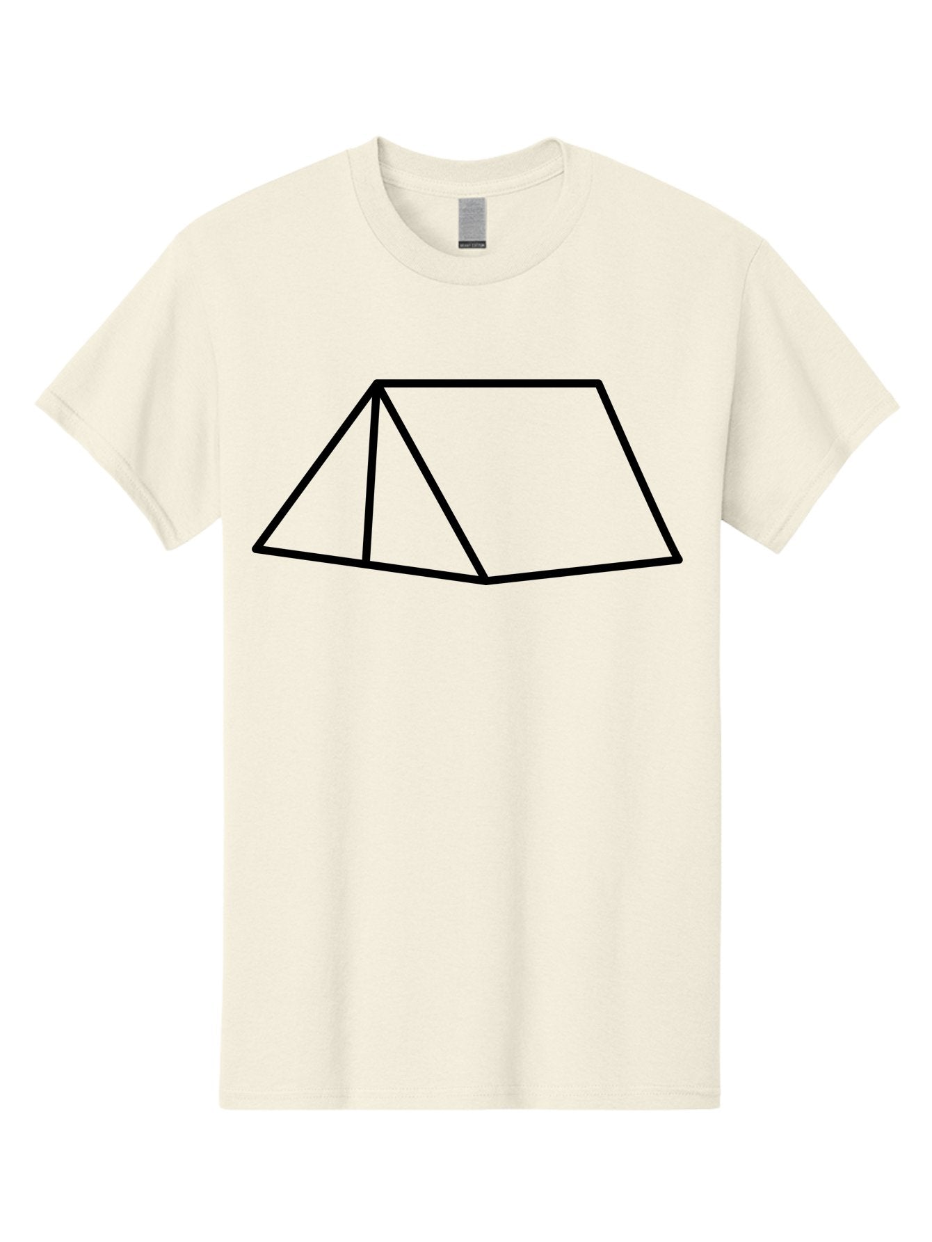 Triangular-Prism Men'S Graphic Tee, 100% Cotton, Comfortable Casual Summer Wear, Machine Washable, Geometric Shape, 3D Figure, Triangular Prism, Simple Design, Black Outline, Minimalist Art, Mathematical Concept, Educational Graphic -  Aaa226 3