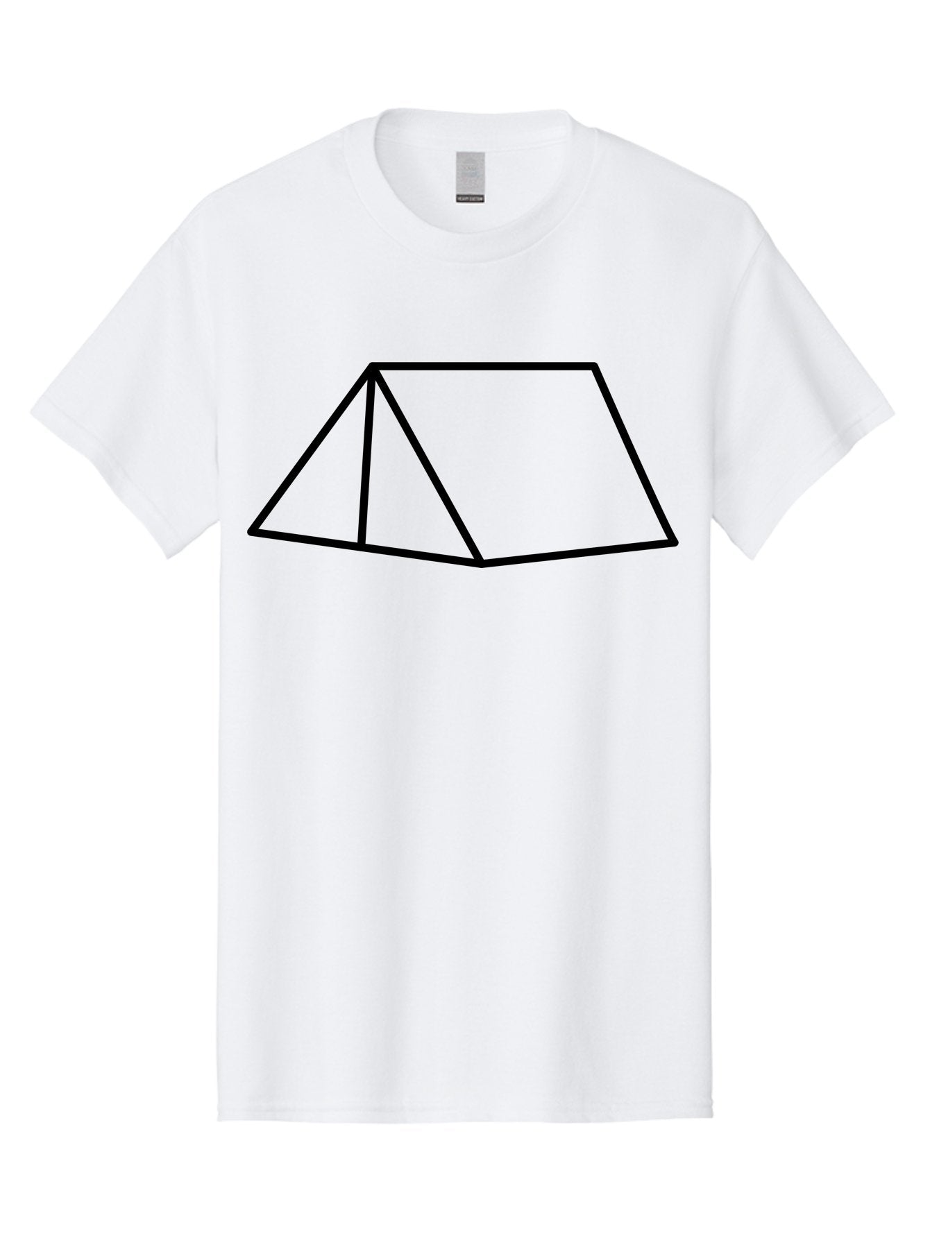 Triangular-Prism Men'S Graphic Tee, 100% Cotton, Comfortable Casual Summer Wear, Machine Washable, Geometric Shape, 3D Figure, Triangular Prism, Simple Design, Black Outline, Minimalist Art, Mathematical Concept, Educational Graphic -  Aaa226 19