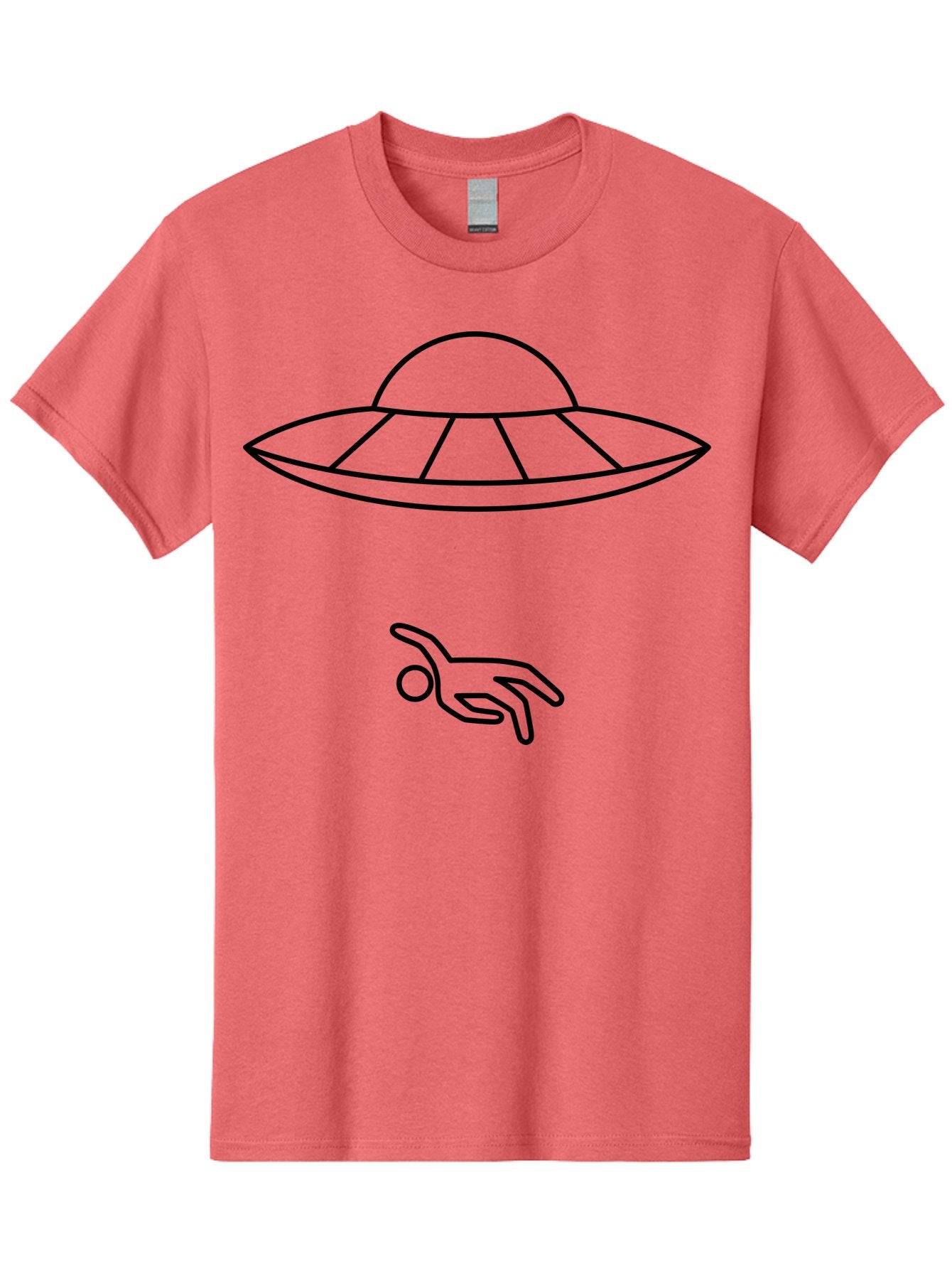 Ufo Men'S Graphic Tee, 100% Cotton, Comfortable Casual Summer Wear, Machine Washable, Ufo Sighting, Alien Encounter, Mysterious Hand, Black Outline, Simple Design, Pop Art Style, Modern Graphic, Minimalist Illustration, Outer Space, -  Aaa227 11