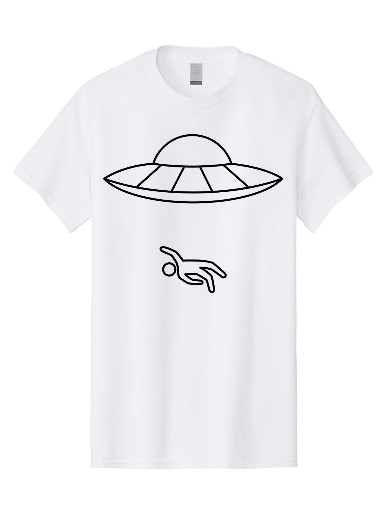 Ufo Men'S Graphic Tee, 100% Cotton, Comfortable Casual Summer Wear, Machine Washable, Ufo Sighting, Alien Encounter, Mysterious Hand, Black Outline, Simple Design, Pop Art Style, Modern Graphic, Minimalist Illustration, Outer Space, -  Aaa227 15