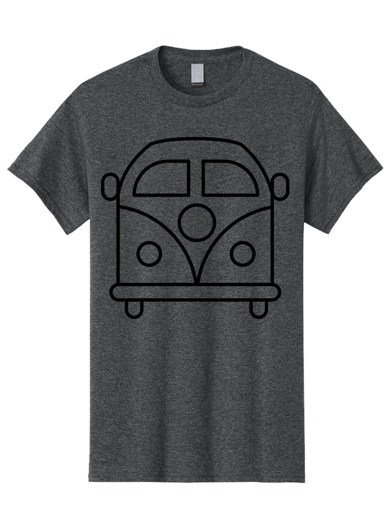 Vw-Van Men'S Graphic Tee, 100% Cotton, Comfortable Casual Summer Wear, Machine Washable, Volkswagen Bus, Retro Vehicle, Classic Car, Hippie Culture, Road Trip, Vintage Transportation, Minimalist Design, Simple Illustration -  Aaa229 5