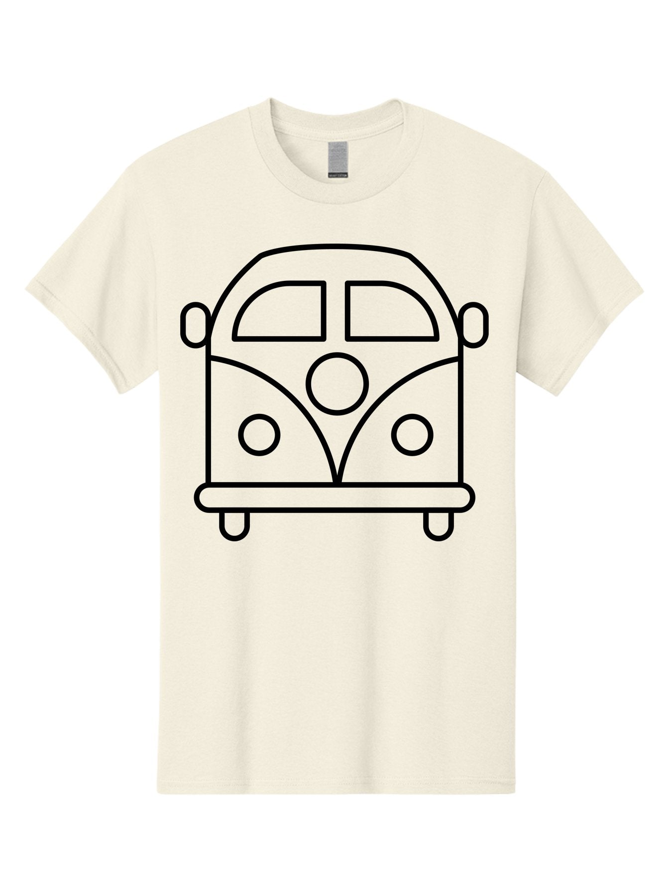 Vw-Van Men'S Graphic Tee, 100% Cotton, Comfortable Casual Summer Wear, Machine Washable, Volkswagen Bus, Retro Vehicle, Classic Car, Hippie Culture, Road Trip, Vintage Transportation, Minimalist Design, Simple Illustration -  Aaa229 29