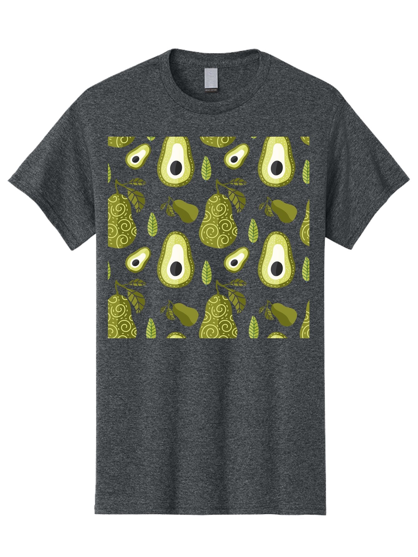 Avocado-Pattern Men'S Graphic Tee, 100% Cotton, Comfortable Casual Summer Wear, Machine Washable, Avocado Pattern, Half Avocados, Whole Avocados, Leaves, Swirls, Food Illustration, Healthy Eating, Organic Produce, Kitchen Decor, -  Aaa232 27