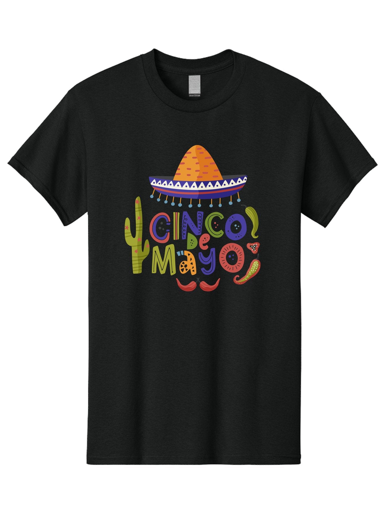 Cinco-De-Mayo-1 Men'S Graphic Tee, 100% Cotton, Comfortable Casual Summer Wear, Machine Washable, Cinco De Mayo, Sombrero, Chili Peppers, Cactus, Festive Design, Vibrant Colors, Mexican Heritage, Cultural Celebration, Fiesta Theme, -  Aaa233 5
