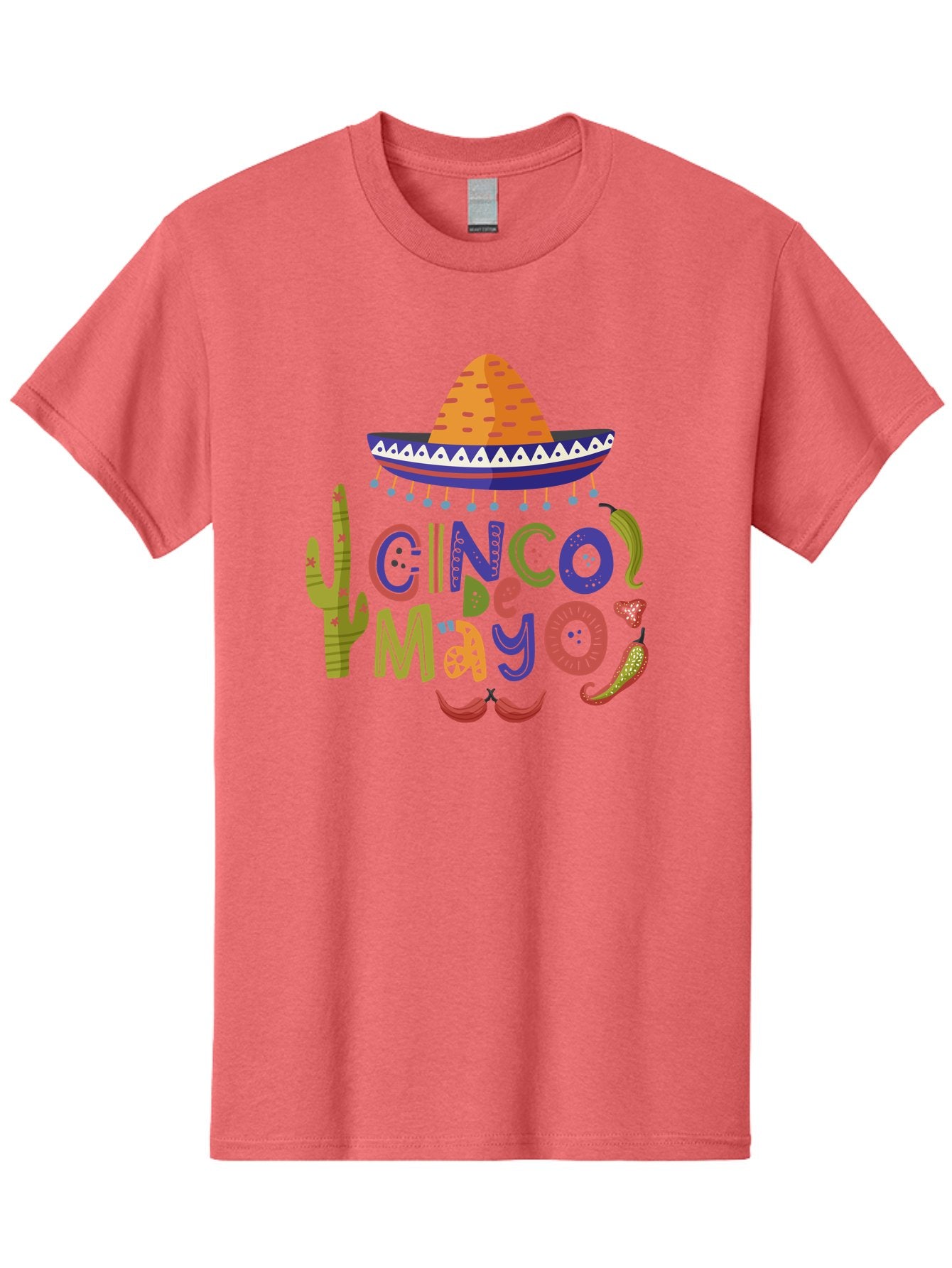 Cinco-De-Mayo-1 Men'S Graphic Tee, 100% Cotton, Comfortable Casual Summer Wear, Machine Washable, Cinco De Mayo, Sombrero, Chili Peppers, Cactus, Festive Design, Vibrant Colors, Mexican Heritage, Cultural Celebration, Fiesta Theme, -  Aaa233 7