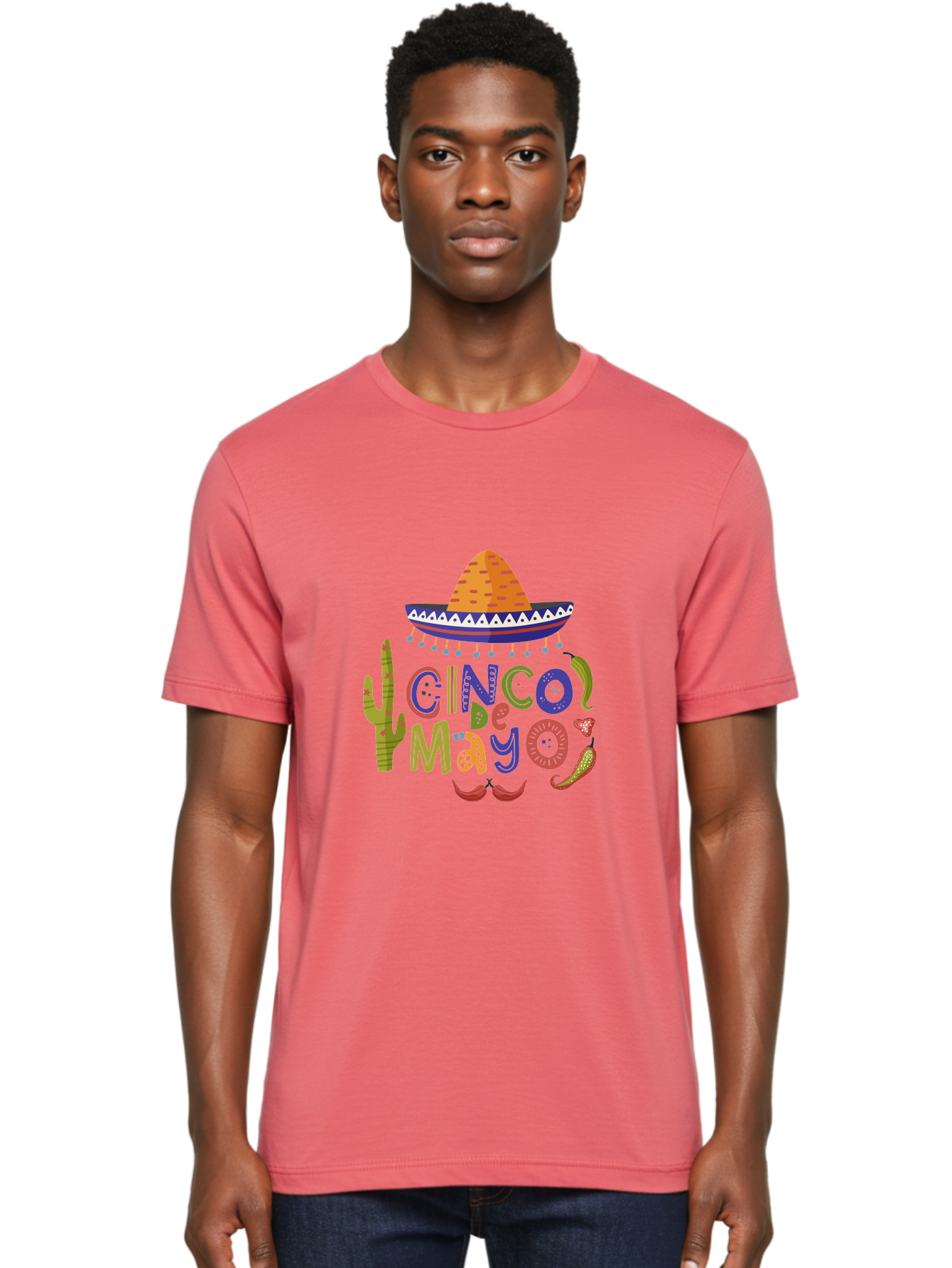 Cinco-De-Mayo-1 Men'S Graphic Tee, 100% Cotton, Comfortable Casual Summer Wear, Machine Washable, Cinco De Mayo, Sombrero, Chili Peppers, Cactus, Festive Design, Vibrant Colors, Mexican Heritage, Cultural Celebration, Fiesta Theme, -  Aaa233 16