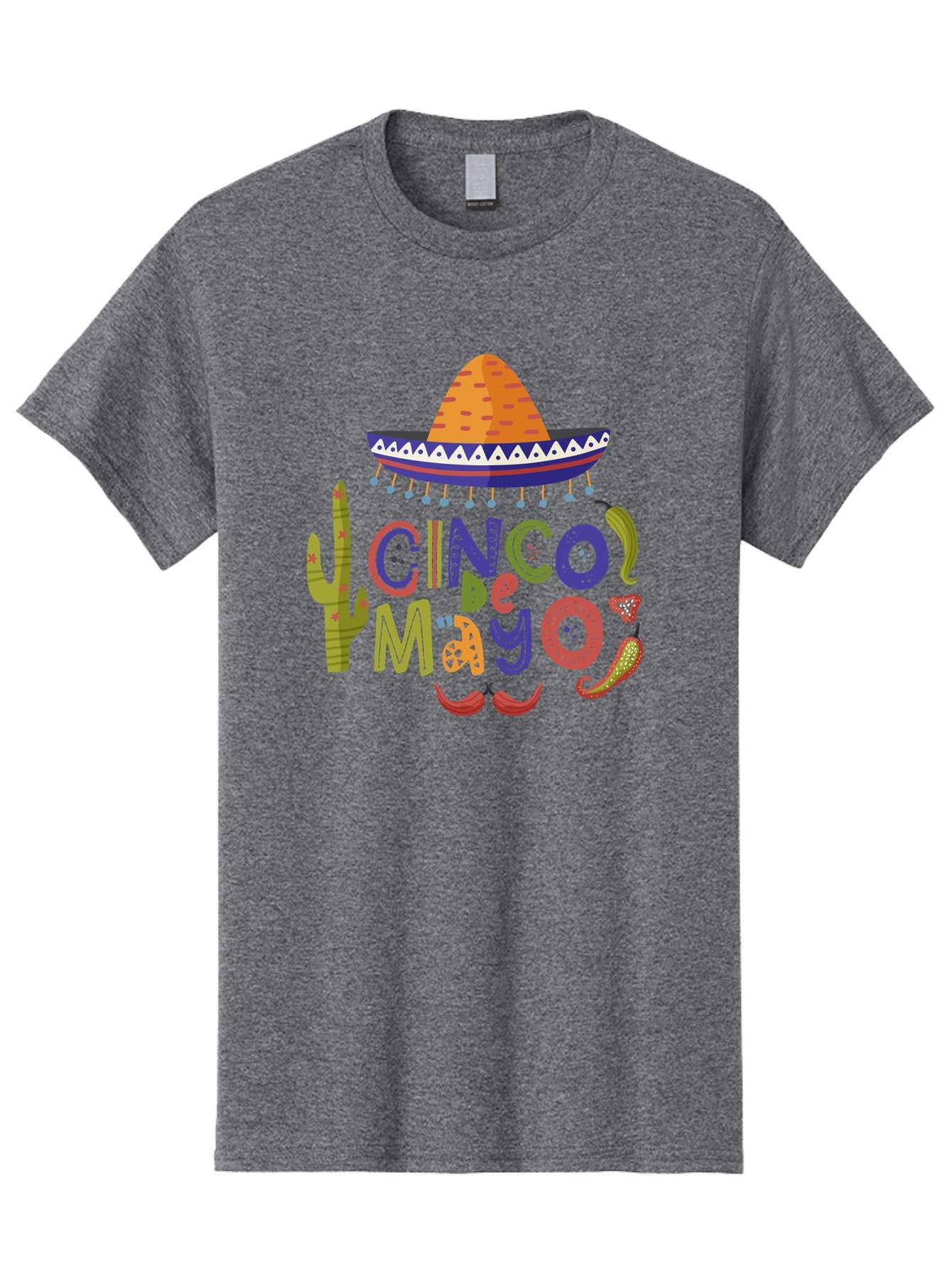 Cinco-De-Mayo-1 Men'S Graphic Tee, 100% Cotton, Comfortable Casual Summer Wear, Machine Washable, Cinco De Mayo, Sombrero, Chili Peppers, Cactus, Festive Design, Vibrant Colors, Mexican Heritage, Cultural Celebration, Fiesta Theme, -  Aaa233 19