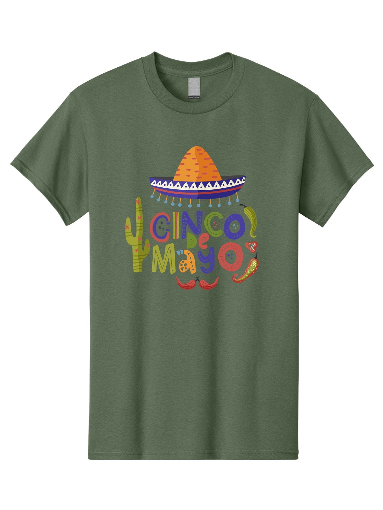 Cinco-De-Mayo-1 Men'S Graphic Tee, 100% Cotton, Comfortable Casual Summer Wear, Machine Washable, Cinco De Mayo, Sombrero, Chili Peppers, Cactus, Festive Design, Vibrant Colors, Mexican Heritage, Cultural Celebration, Fiesta Theme, -  Aaa233 27