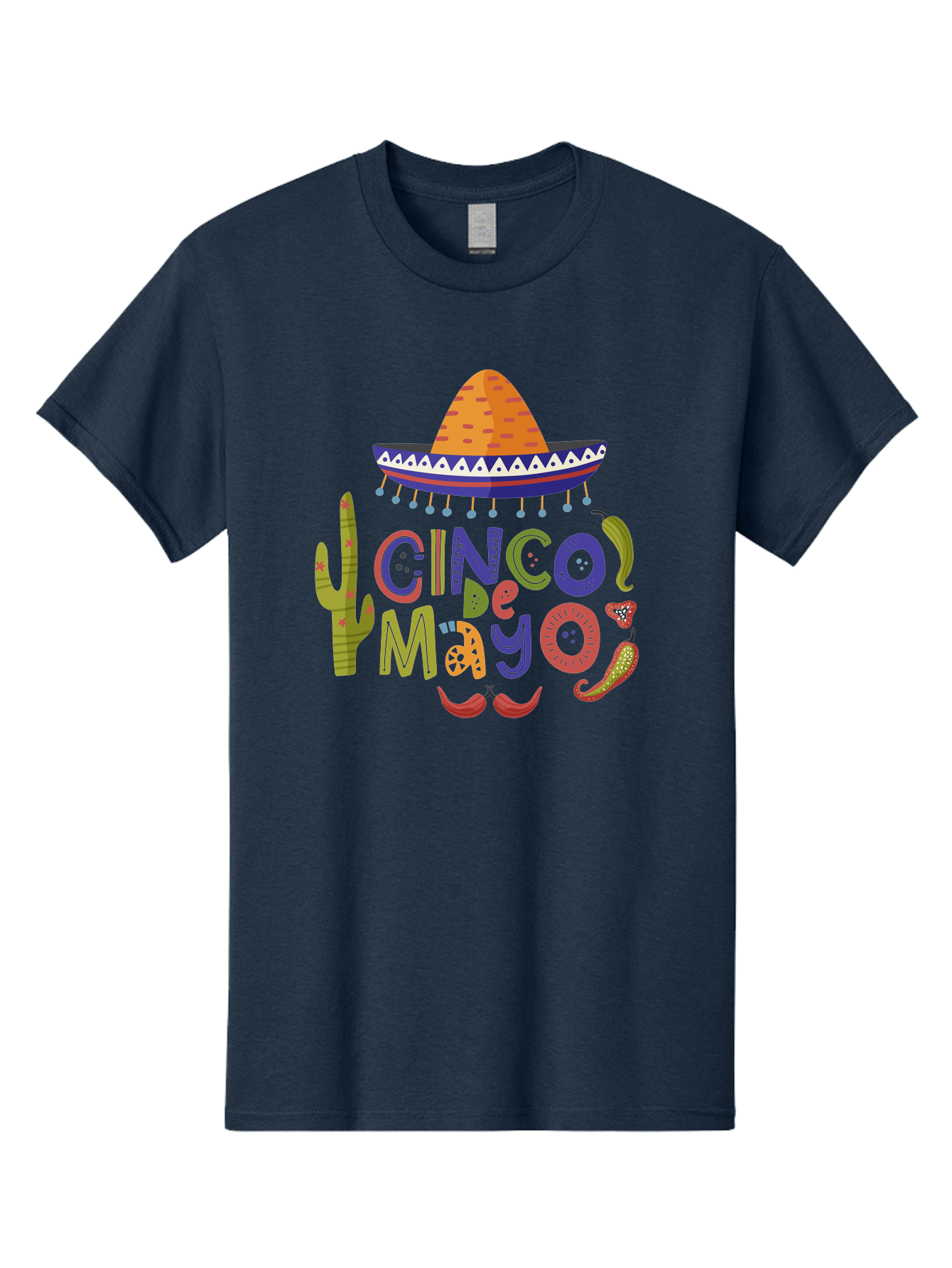 Cinco-De-Mayo-1 Men'S Graphic Tee, 100% Cotton, Comfortable Casual Summer Wear, Machine Washable, Cinco De Mayo, Sombrero, Chili Peppers, Cactus, Festive Design, Vibrant Colors, Mexican Heritage, Cultural Celebration, Fiesta Theme, -  Aaa233 11