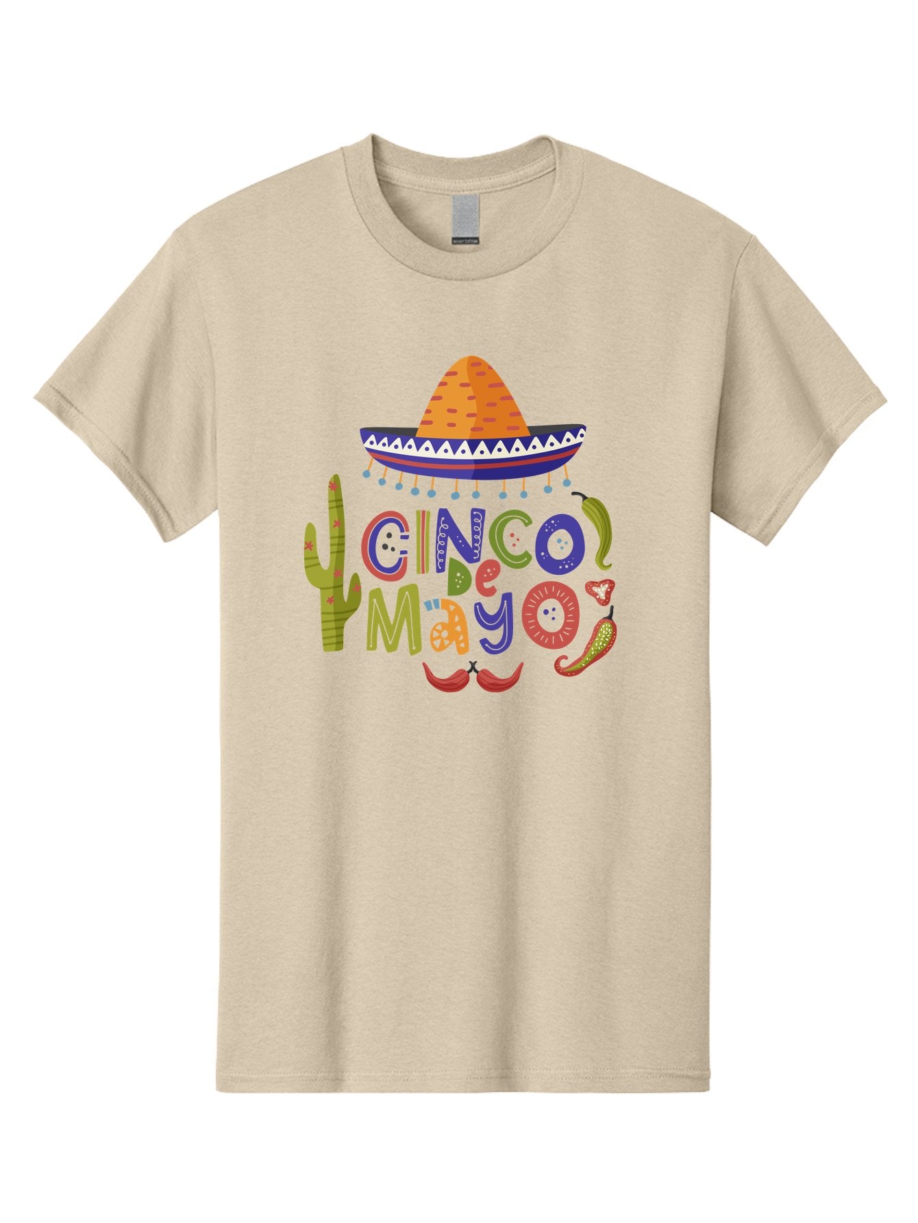 Cinco-De-Mayo-1 Men'S Graphic Tee, 100% Cotton, Comfortable Casual Summer Wear, Machine Washable, Cinco De Mayo, Sombrero, Chili Peppers, Cactus, Festive Design, Vibrant Colors, Mexican Heritage, Cultural Celebration, Fiesta Theme, -  Aaa233 23