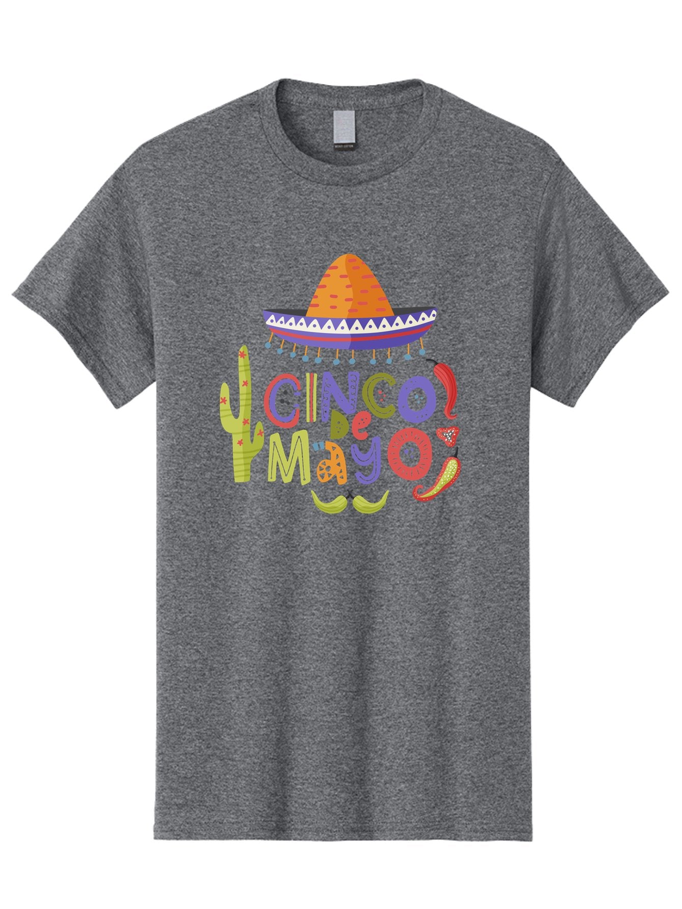 Cinco-De-Mayo-2 Men'S Graphic Tee, 100% Cotton, Comfortable Casual Summer Wear, Machine Washable, Cinco De Mayo, Mexican Holiday, Festive Celebration, Colorful Sombrero, Cactus, Chili Peppers, Vibrant Colors, Fiesta Theme, Party Decoration, -  Aaa234 29