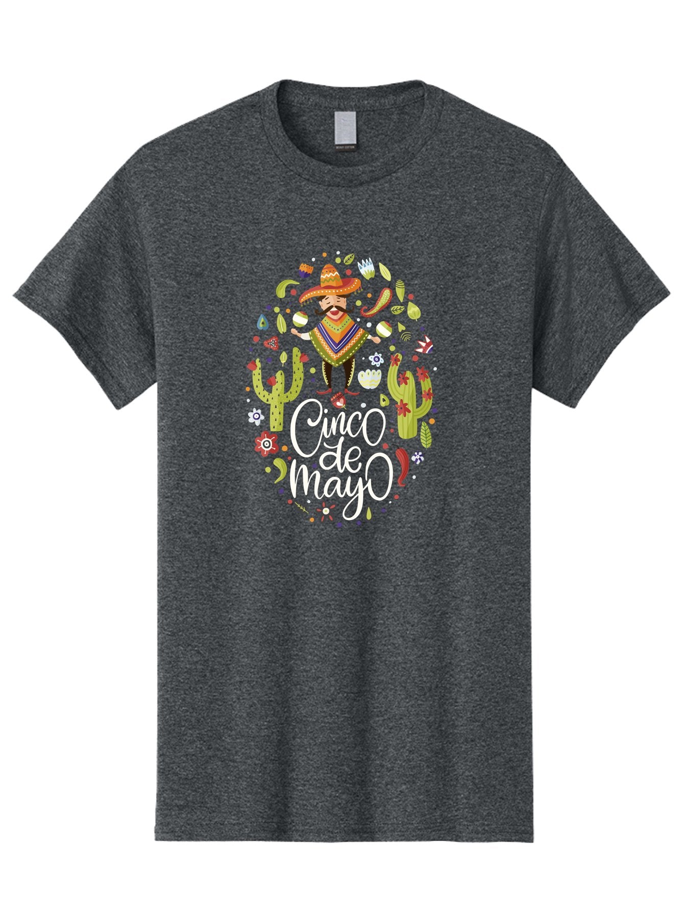Cinco-De-Mayo-3 Men'S Graphic Tee, 100% Cotton, Comfortable Casual Summer Wear, Machine Washable, Mexican Fiesta, Cultural Celebration, Vibrant Colors, Mariachi Man, Cacti, Flowers, Festive Decorations, Traditional Attire, Party Atmosphere, -  Aaa235 27