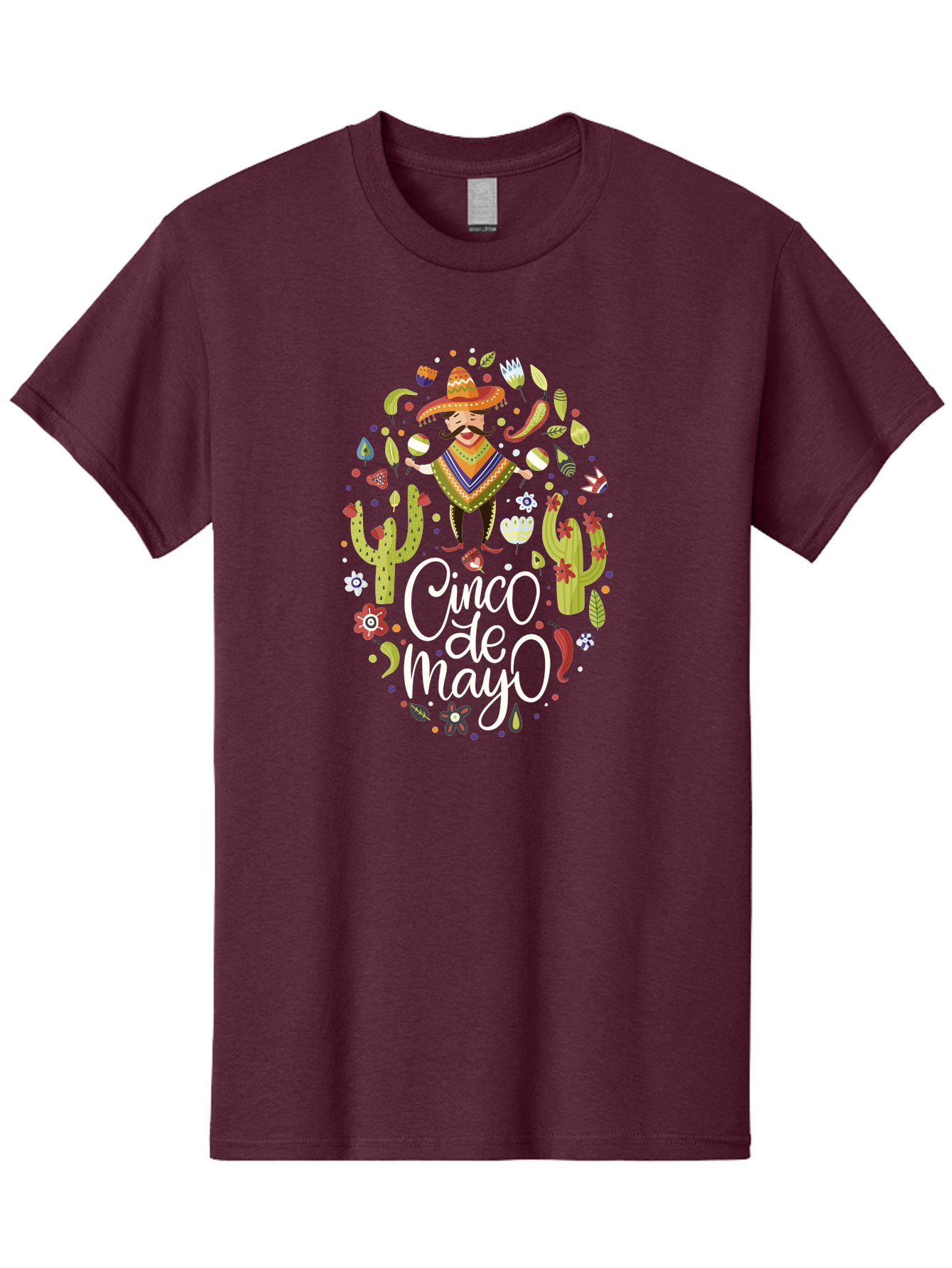 Cinco-De-Mayo-3 Men'S Graphic Tee, 100% Cotton, Comfortable Casual Summer Wear, Machine Washable, Mexican Fiesta, Cultural Celebration, Vibrant Colors, Mariachi Man, Cacti, Flowers, Festive Decorations, Traditional Attire, Party Atmosphere, -  Aaa235 19