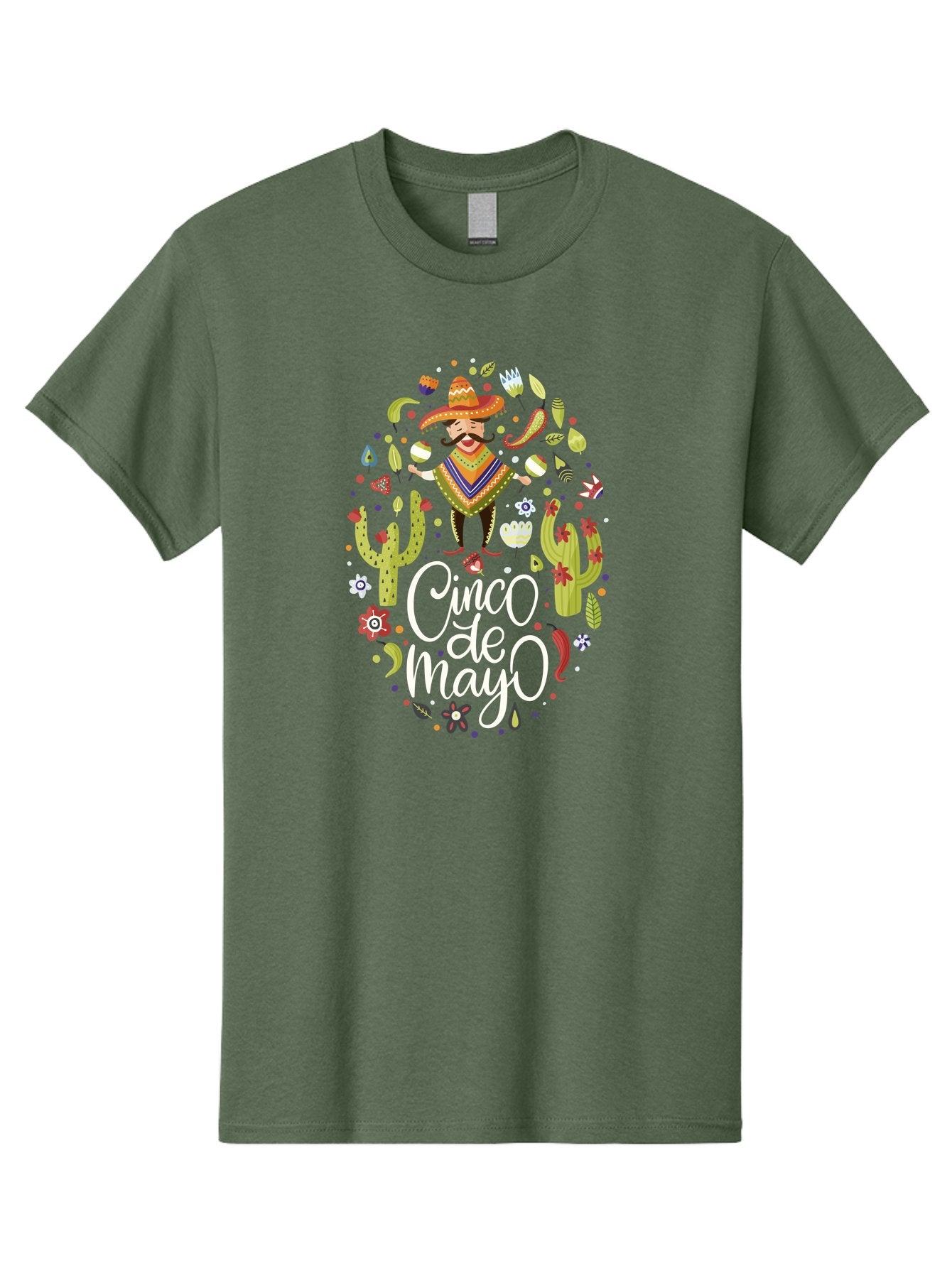 Cinco-De-Mayo-3 Men'S Graphic Tee, 100% Cotton, Comfortable Casual Summer Wear, Machine Washable, Mexican Fiesta, Cultural Celebration, Vibrant Colors, Mariachi Man, Cacti, Flowers, Festive Decorations, Traditional Attire, Party Atmosphere, -  Aaa235 23