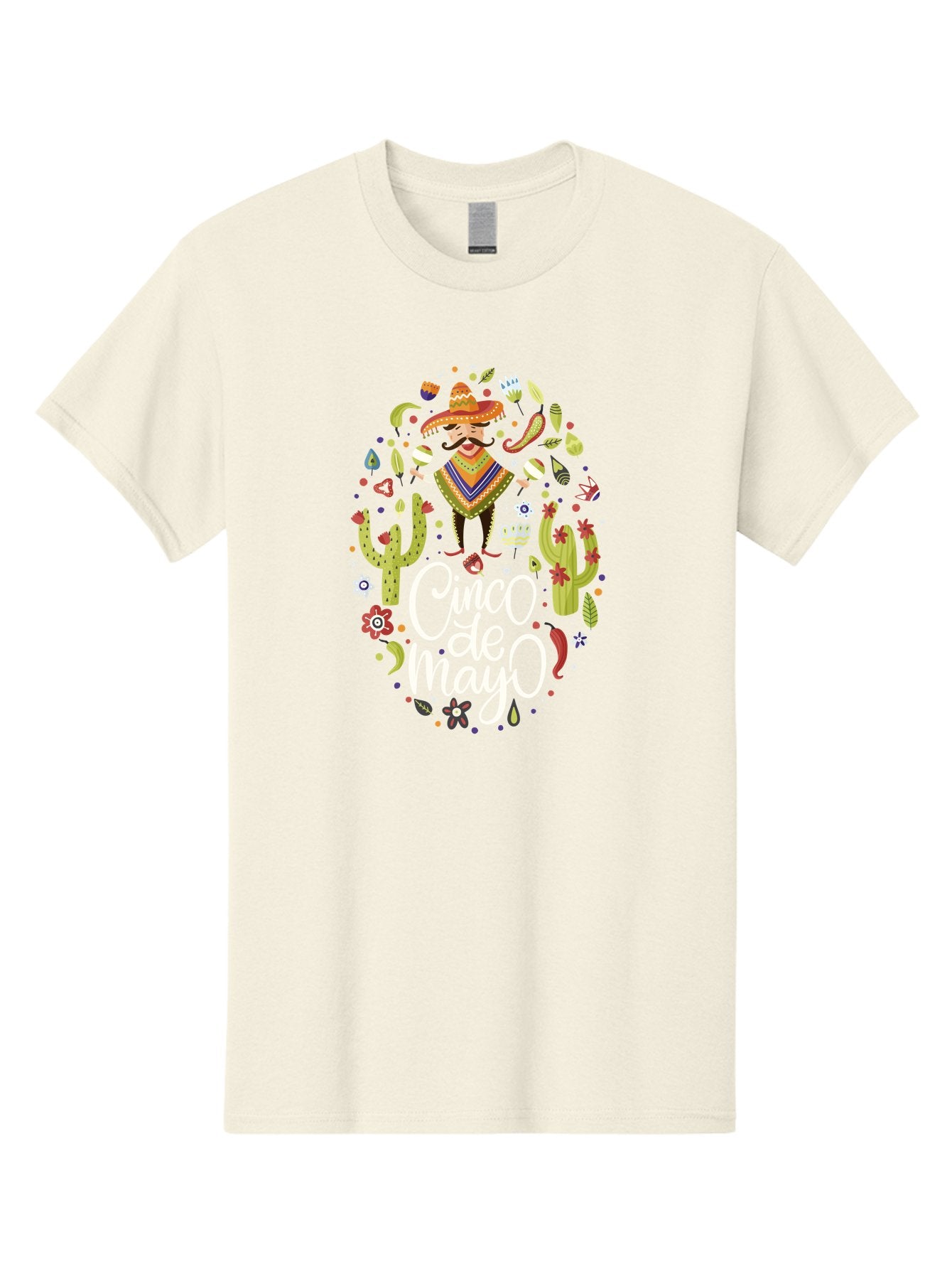 Cinco-De-Mayo-3 Men'S Graphic Tee, 100% Cotton, Comfortable Casual Summer Wear, Machine Washable, Mexican Fiesta, Cultural Celebration, Vibrant Colors, Mariachi Man, Cacti, Flowers, Festive Decorations, Traditional Attire, Party Atmosphere, -  Aaa235 15