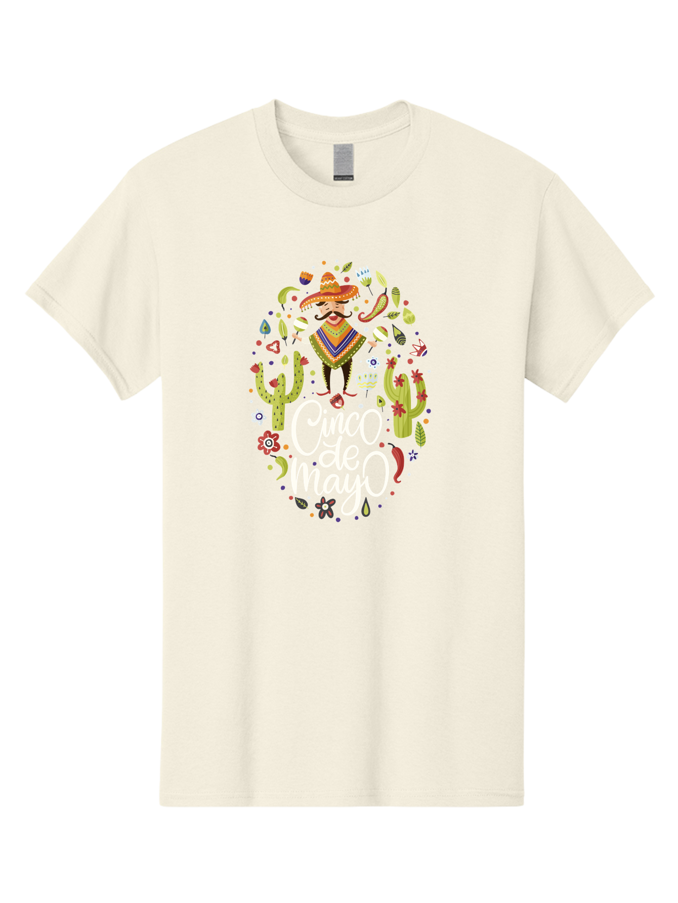 Cinco-De-Mayo-3 Men'S Graphic Tee, 100% Cotton, Comfortable Casual Summer Wear, Machine Washable, Mexican Fiesta, Cultural Celebration, Vibrant Colors, Mariachi Man, Cacti, Flowers, Festive Decorations, Traditional Attire, Party Atmosphere, -  Aaa235 25