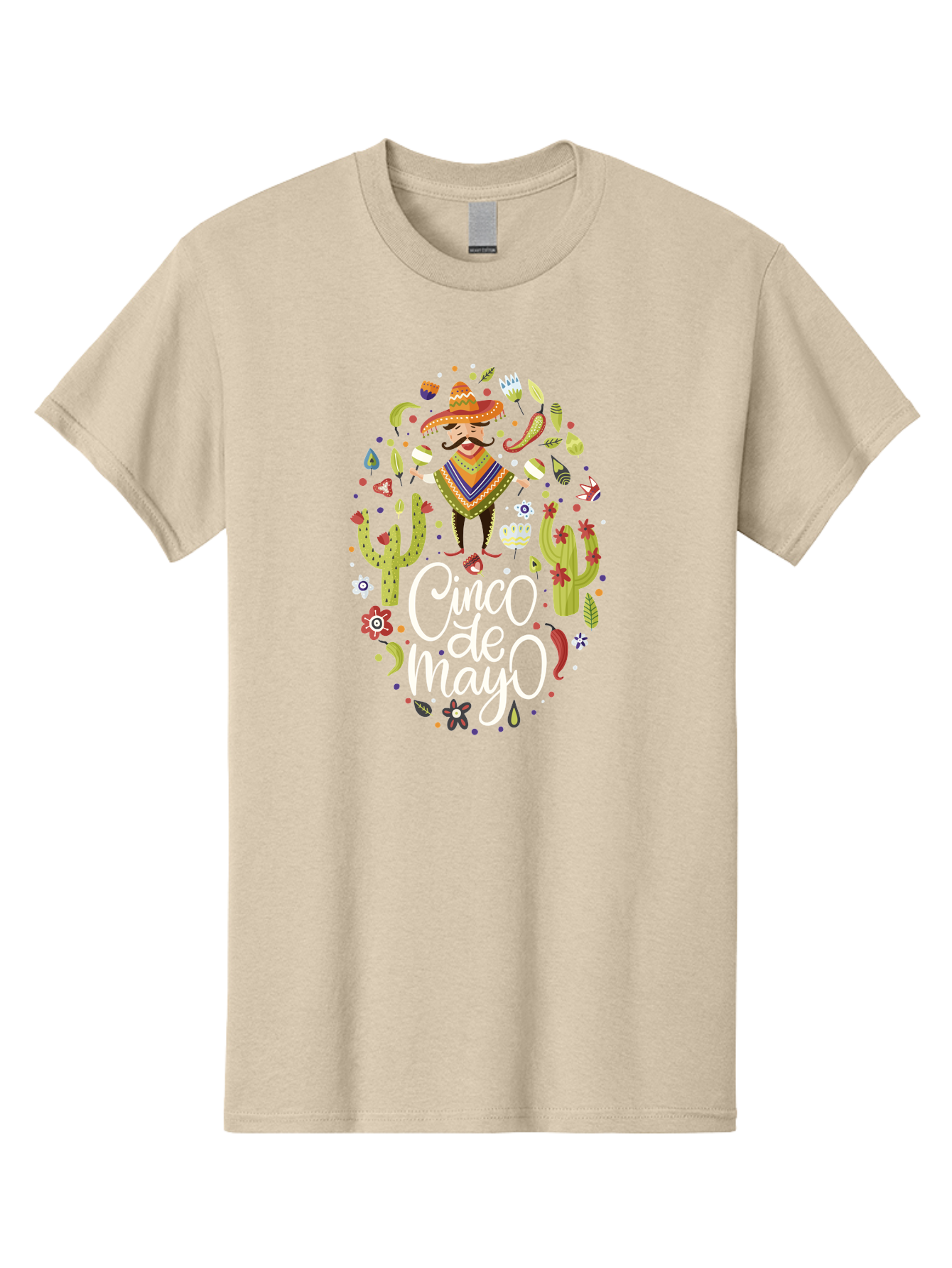 Cinco-De-Mayo-3 Men'S Graphic Tee, 100% Cotton, Comfortable Casual Summer Wear, Machine Washable, Mexican Fiesta, Cultural Celebration, Vibrant Colors, Mariachi Man, Cacti, Flowers, Festive Decorations, Traditional Attire, Party Atmosphere, -  Aaa235 9