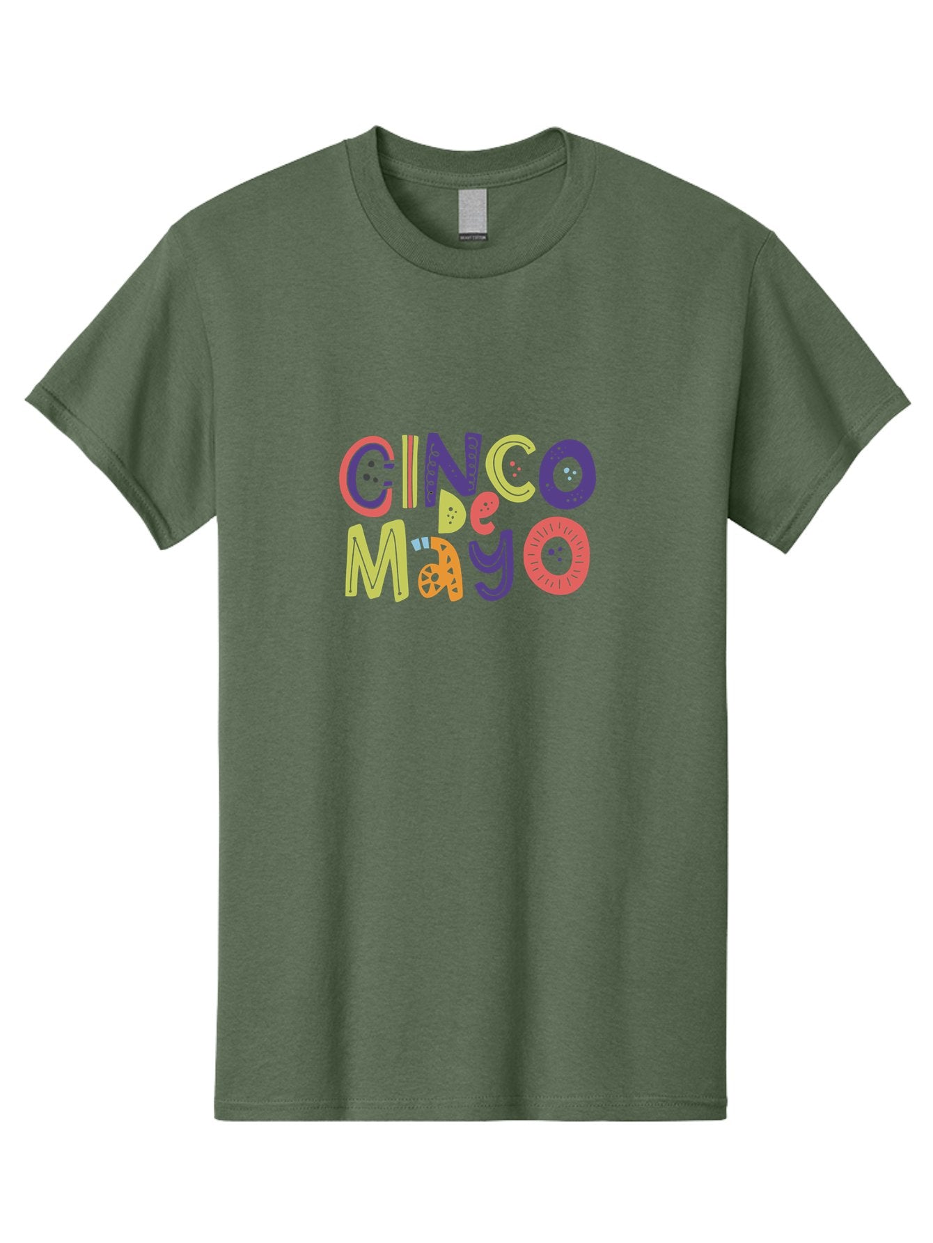 Cinco-De-Mayo-4 Men'S Graphic Tee, 100% Cotton, Comfortable Casual Summer Wear, Machine Washable, Cinco De Mayo Celebration, Mexican Holiday, Festive Typography, Vibrant Colors, Party Decorations, Cultural Heritage, Traditional Mexican, -  Aaa236