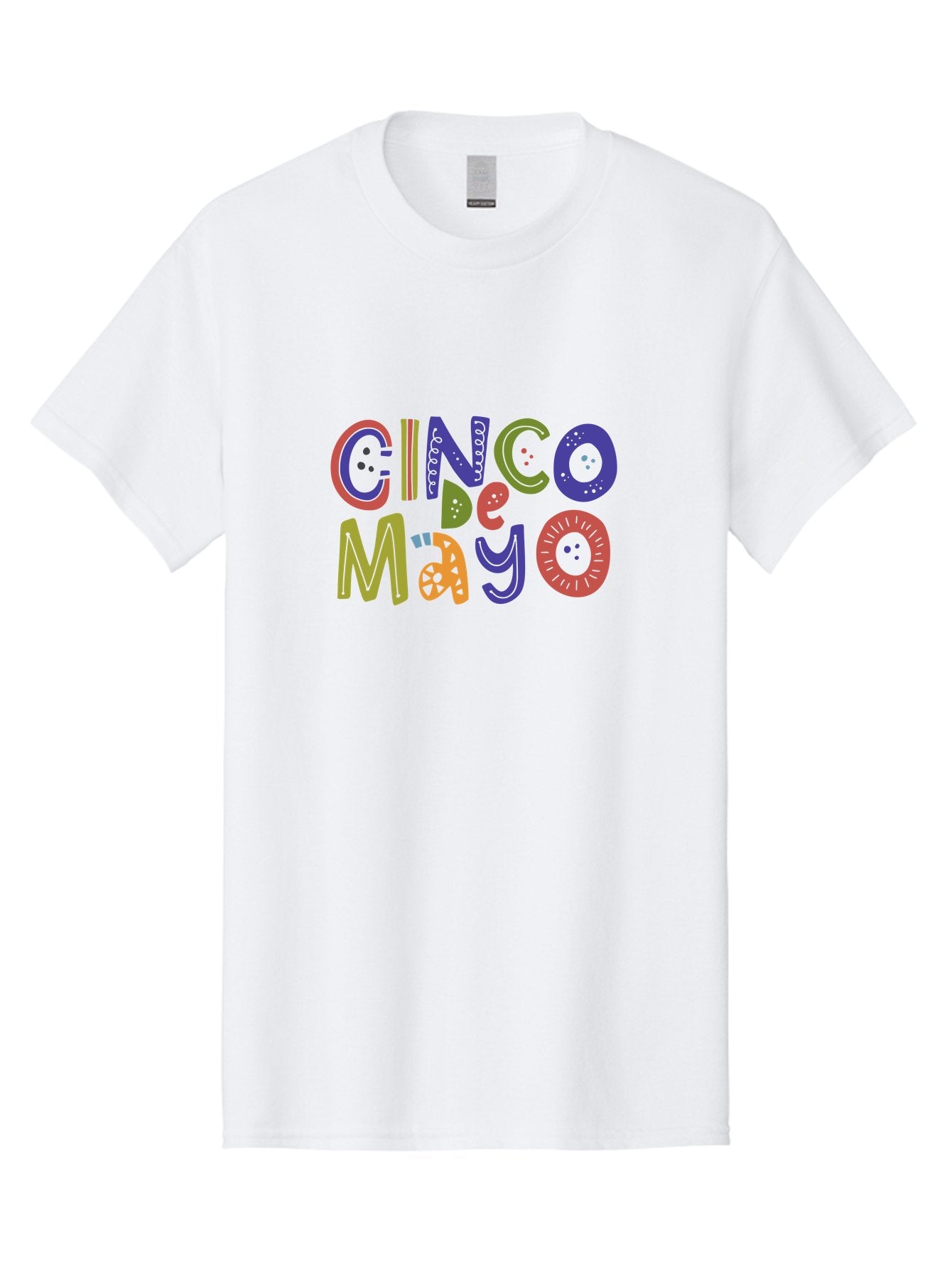 Cinco-De-Mayo-6 Men'S Graphic Tee, 100% Cotton, Comfortable Casual Summer Wear, Machine Washable, Cinco De Mayo, Colorful Text, Festive Typography, Mexican Holiday, Party Decorations, Vibrant Colors, Celebration -  Aaa238 5