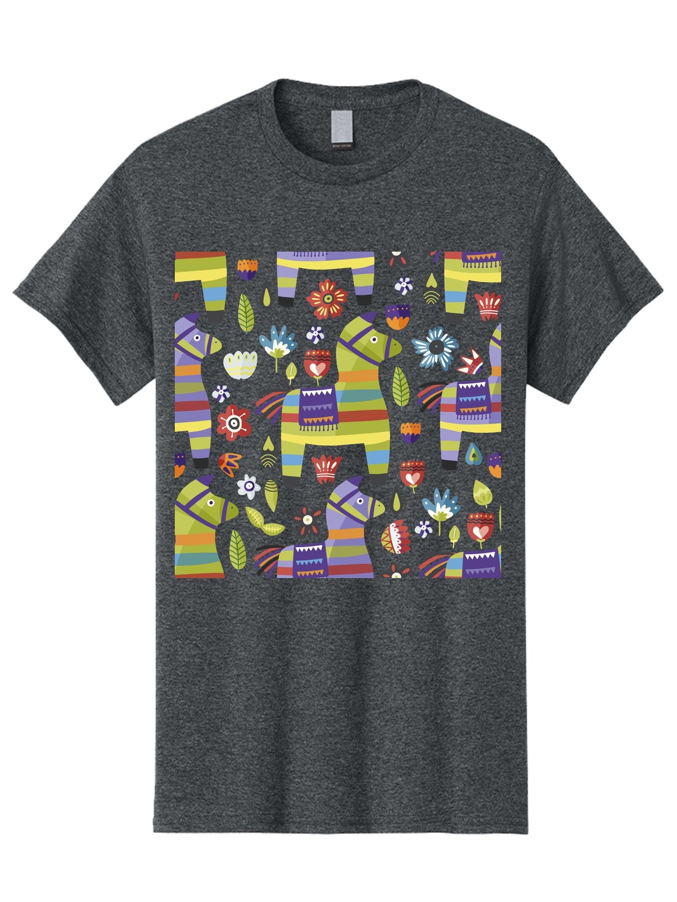 Colorful-Pattern Men'S Graphic Tee, 100% Cotton, Comfortable Casual Summer Wear, Machine Washable, Colorful Fish Pattern, Vibrant Flowers, Playful Design, Striped Elements, Whimsical Shapes, Abstract Art -  Aaa241 7