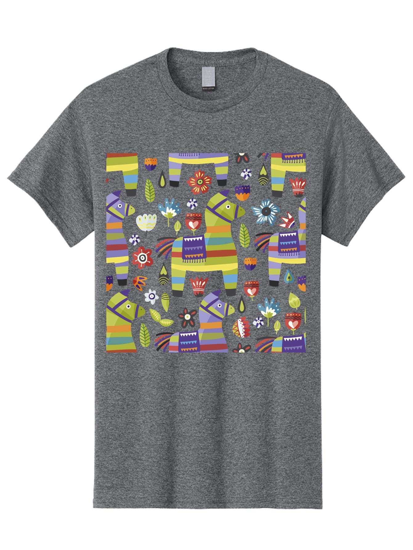 Colorful-Pattern Men'S Graphic Tee, 100% Cotton, Comfortable Casual Summer Wear, Machine Washable, Colorful Fish Pattern, Vibrant Flowers, Playful Design, Striped Elements, Whimsical Shapes, Abstract Art -  Aaa241 5