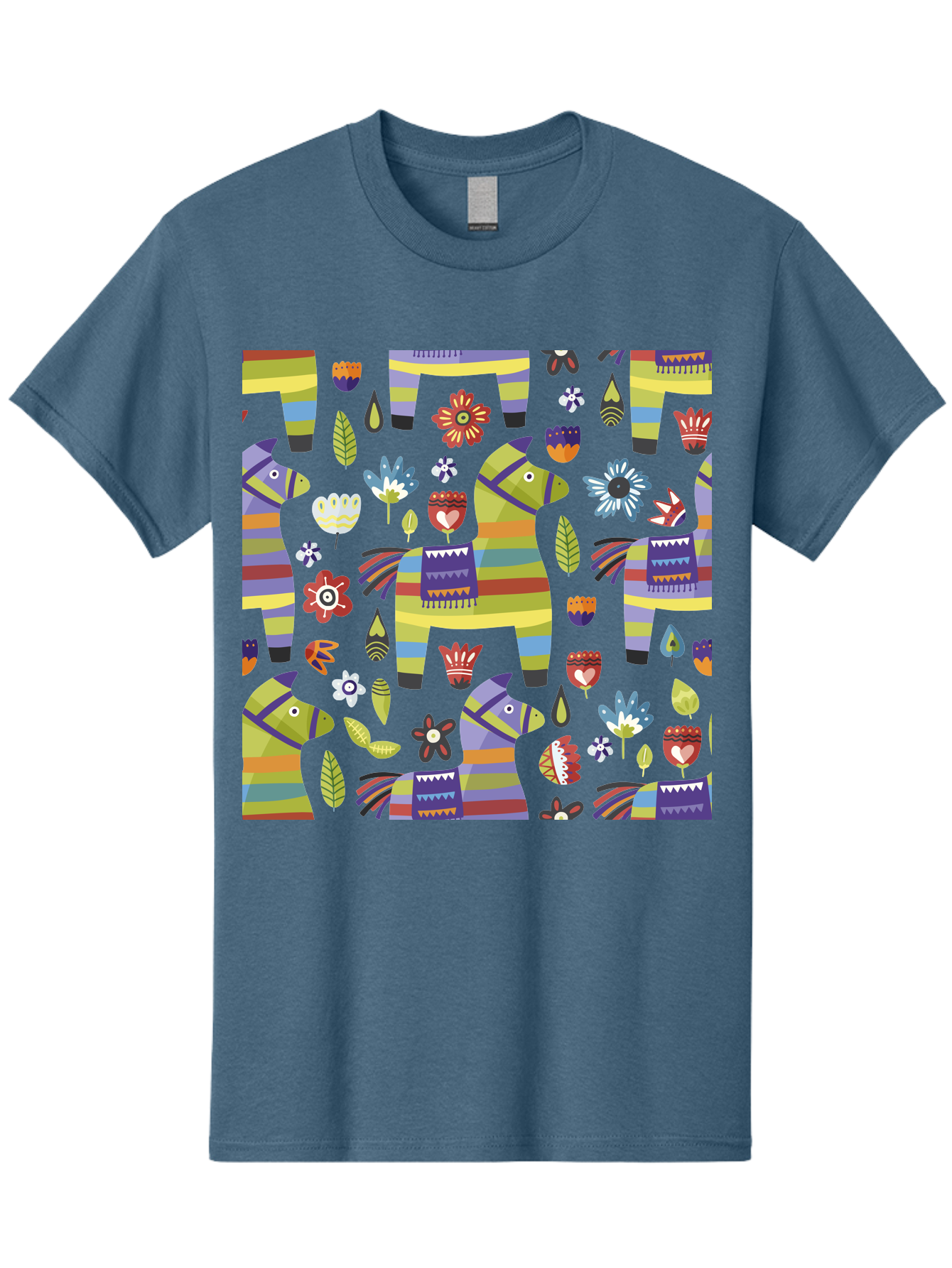 Colorful-Pattern Men'S Graphic Tee, 100% Cotton, Comfortable Casual Summer Wear, Machine Washable, Colorful Fish Pattern, Vibrant Flowers, Playful Design, Striped Elements, Whimsical Shapes, Abstract Art -  Aaa241 11