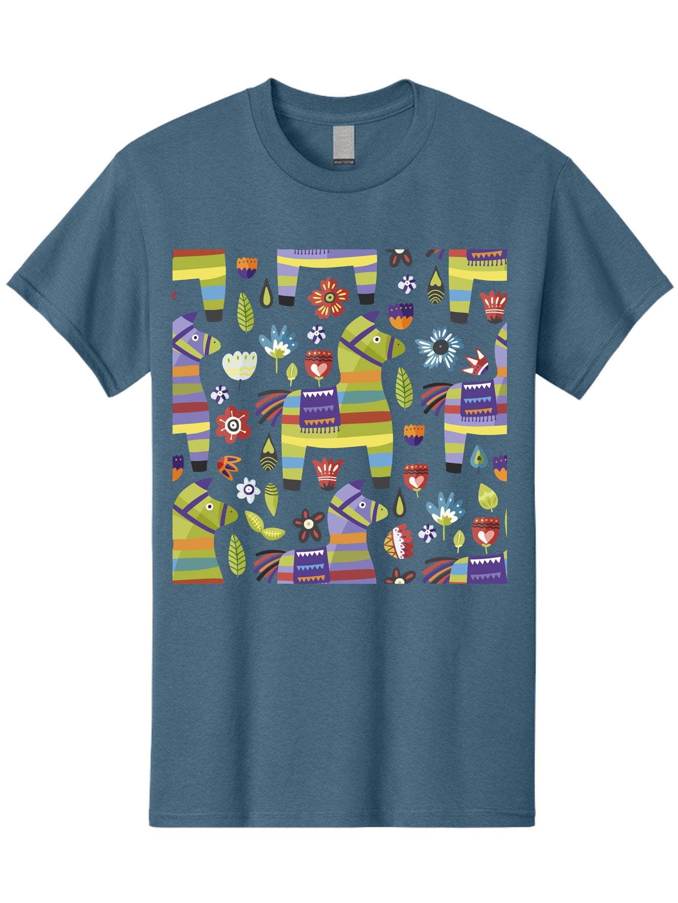 Colorful-Pattern Men'S Graphic Tee, 100% Cotton, Comfortable Casual Summer Wear, Machine Washable, Colorful Fish Pattern, Vibrant Flowers, Playful Design, Striped Elements, Whimsical Shapes, Abstract Art -  Aaa241 19