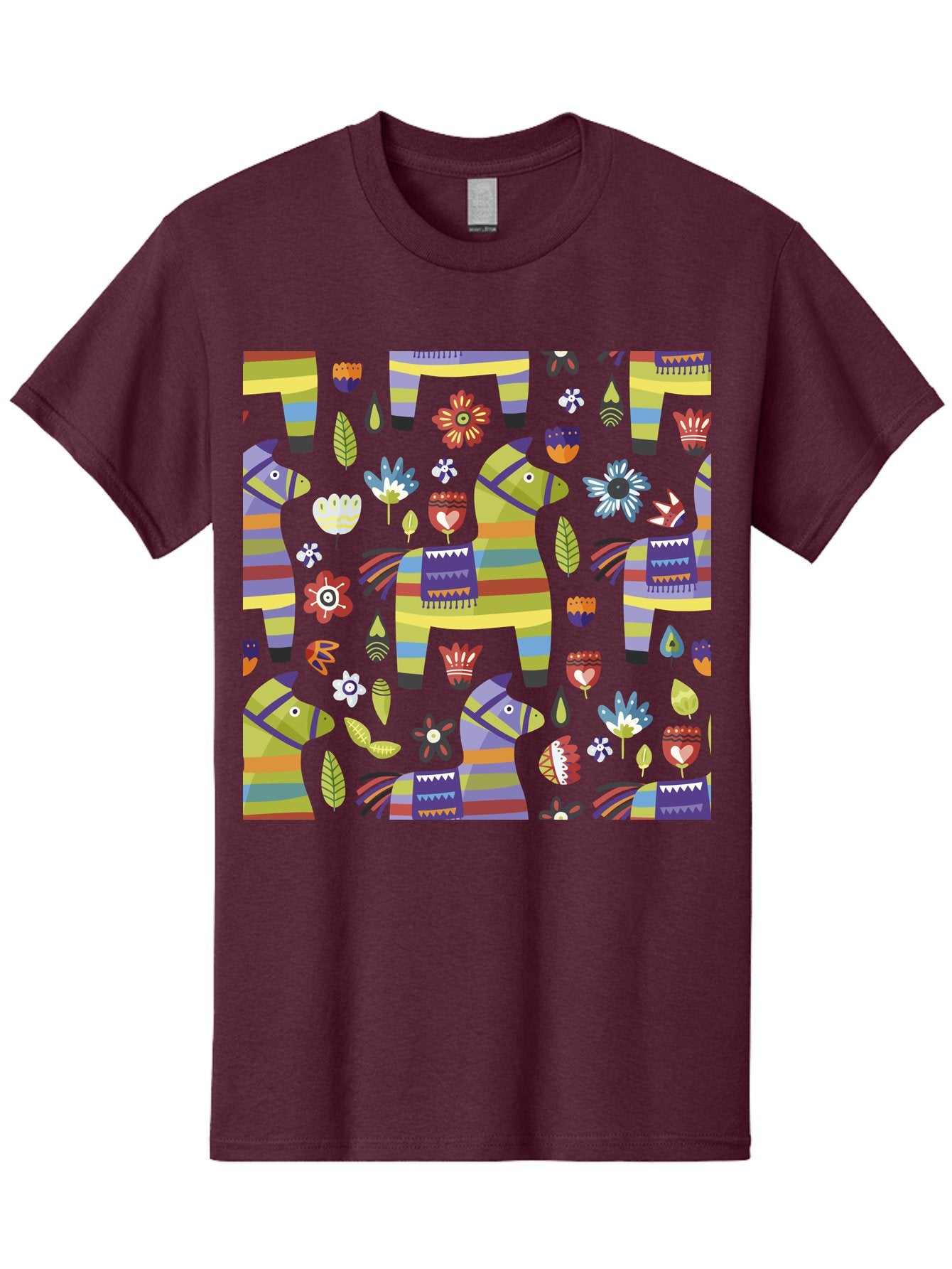 Colorful-Pattern Men'S Graphic Tee, 100% Cotton, Comfortable Casual Summer Wear, Machine Washable, Colorful Fish Pattern, Vibrant Flowers, Playful Design, Striped Elements, Whimsical Shapes, Abstract Art -  Aaa241 25